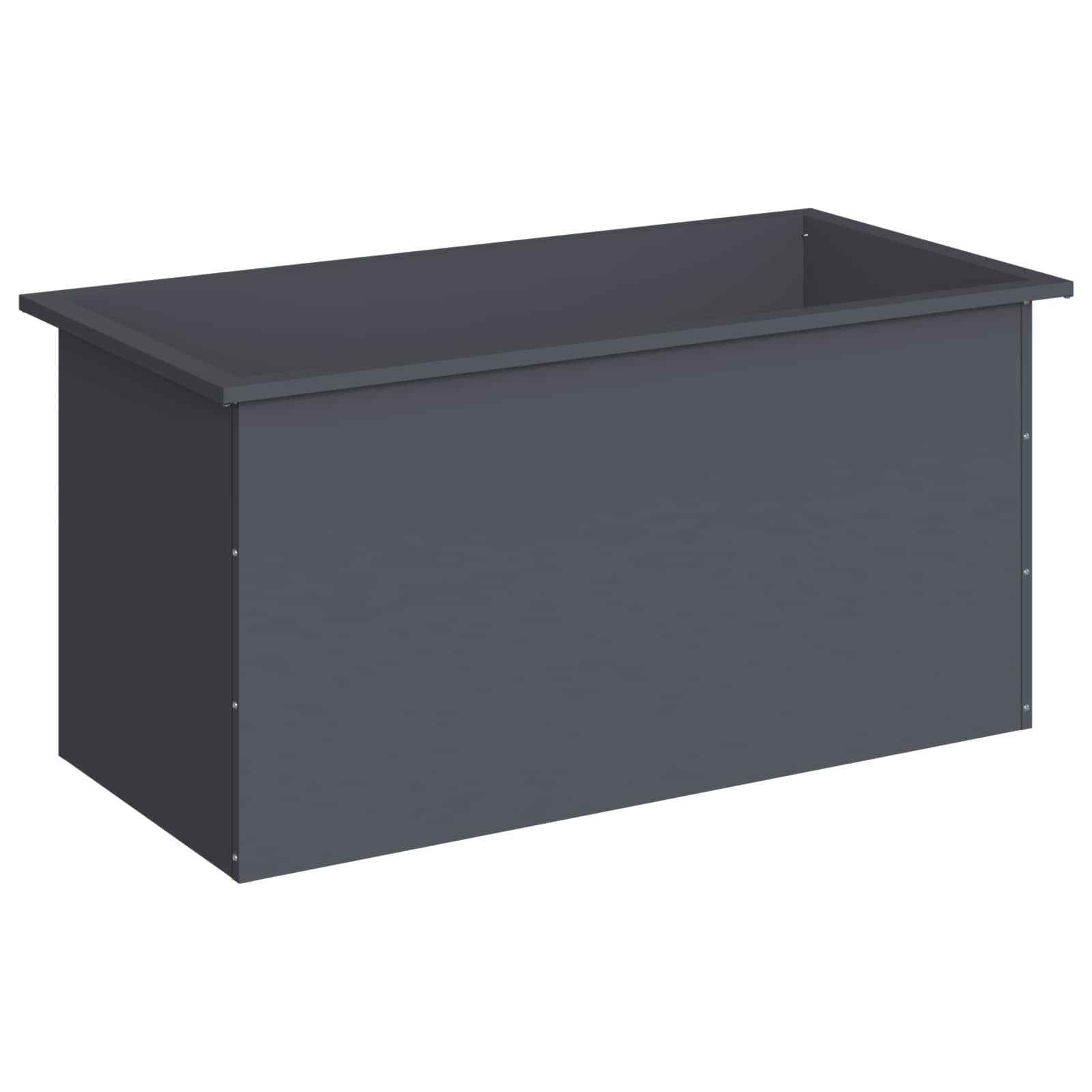 Fioriera da giardino con LED Antracite 50 x 100 x 48 cm Acciaio