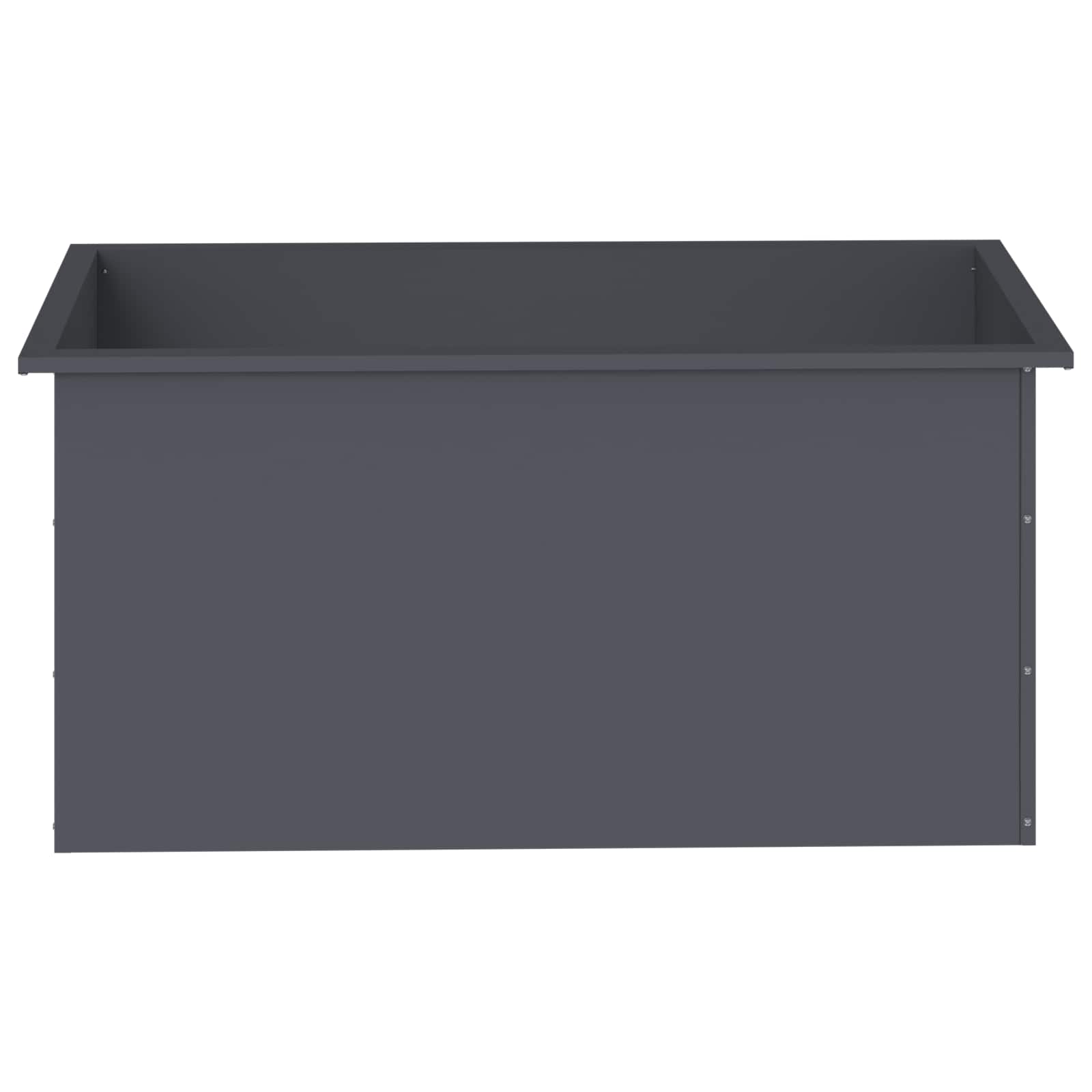 Fioriera da giardino con LED Antracite 50 x 100 x 48 cm Acciaio