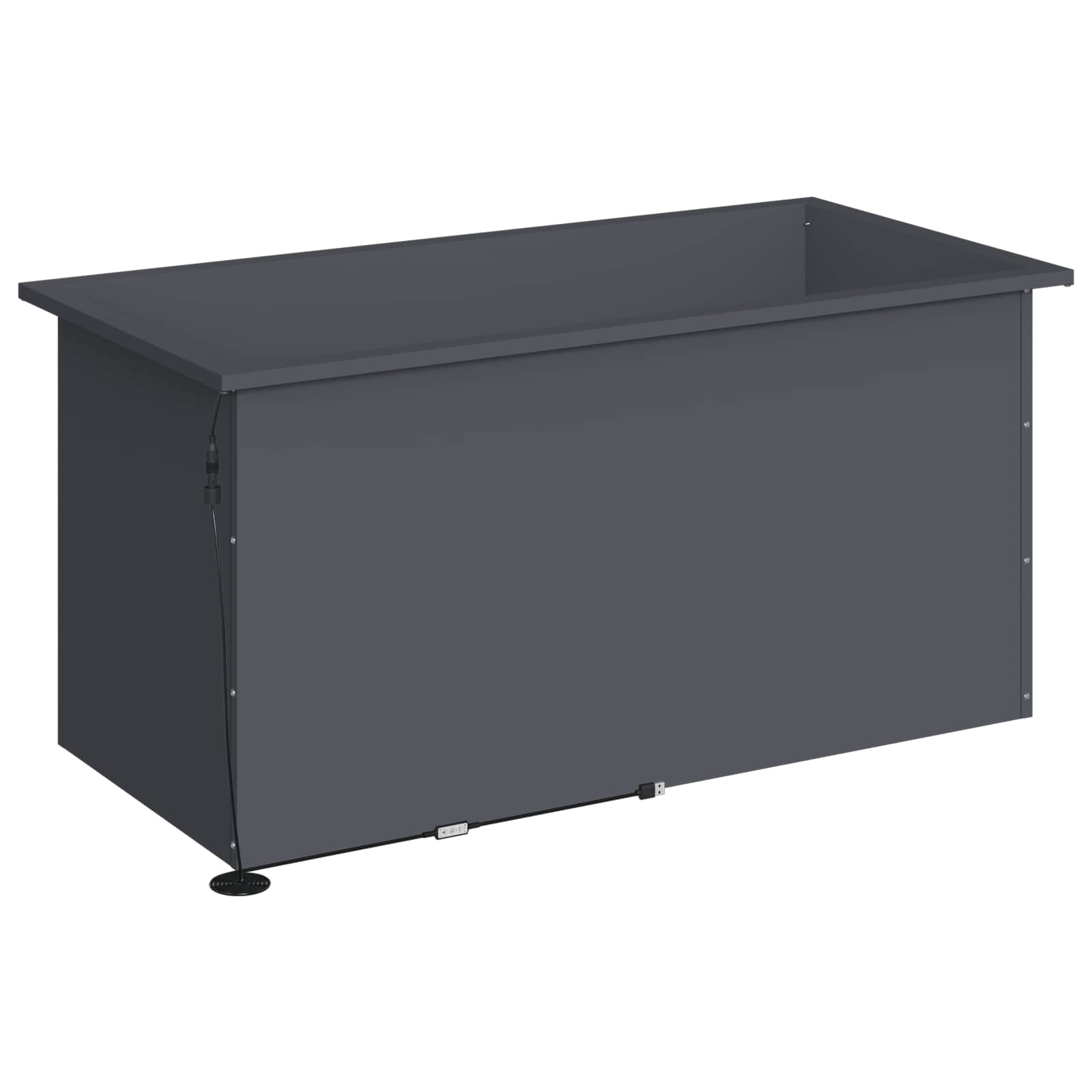 Fioriera da giardino con LED Antracite 50 x 100 x 48 cm Acciaio
