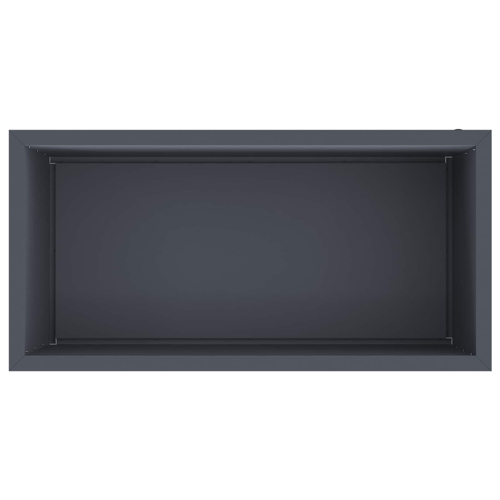 Fioriera da giardino con LED Antracite 50 x 100 x 48 cm Acciaio
