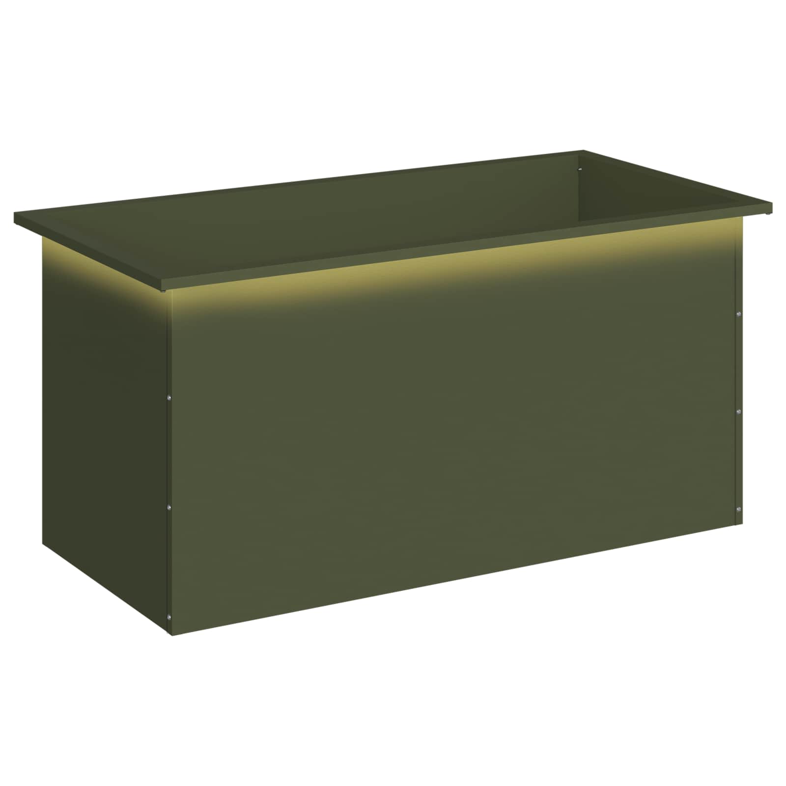 Fioriera da giardino con LED Verde Oliva 50 x 100 x 48 cm