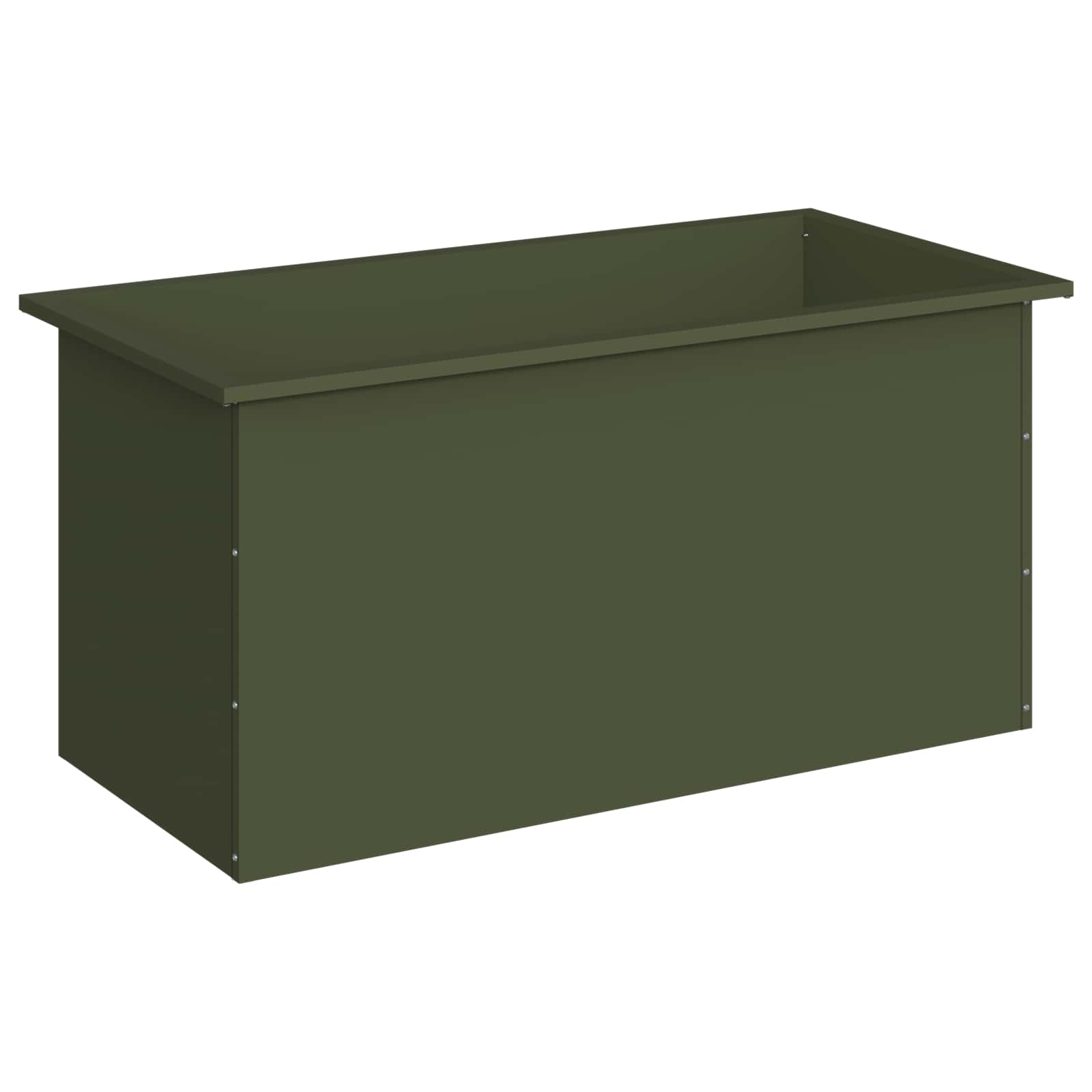Fioriera da giardino con LED Verde Oliva 50 x 100 x 48 cm