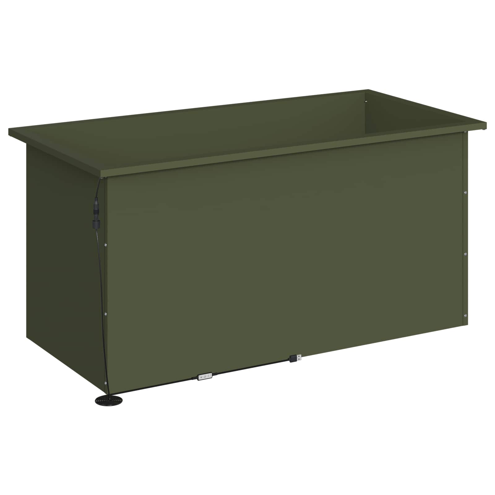 Fioriera da giardino con LED Verde Oliva 50 x 100 x 48 cm