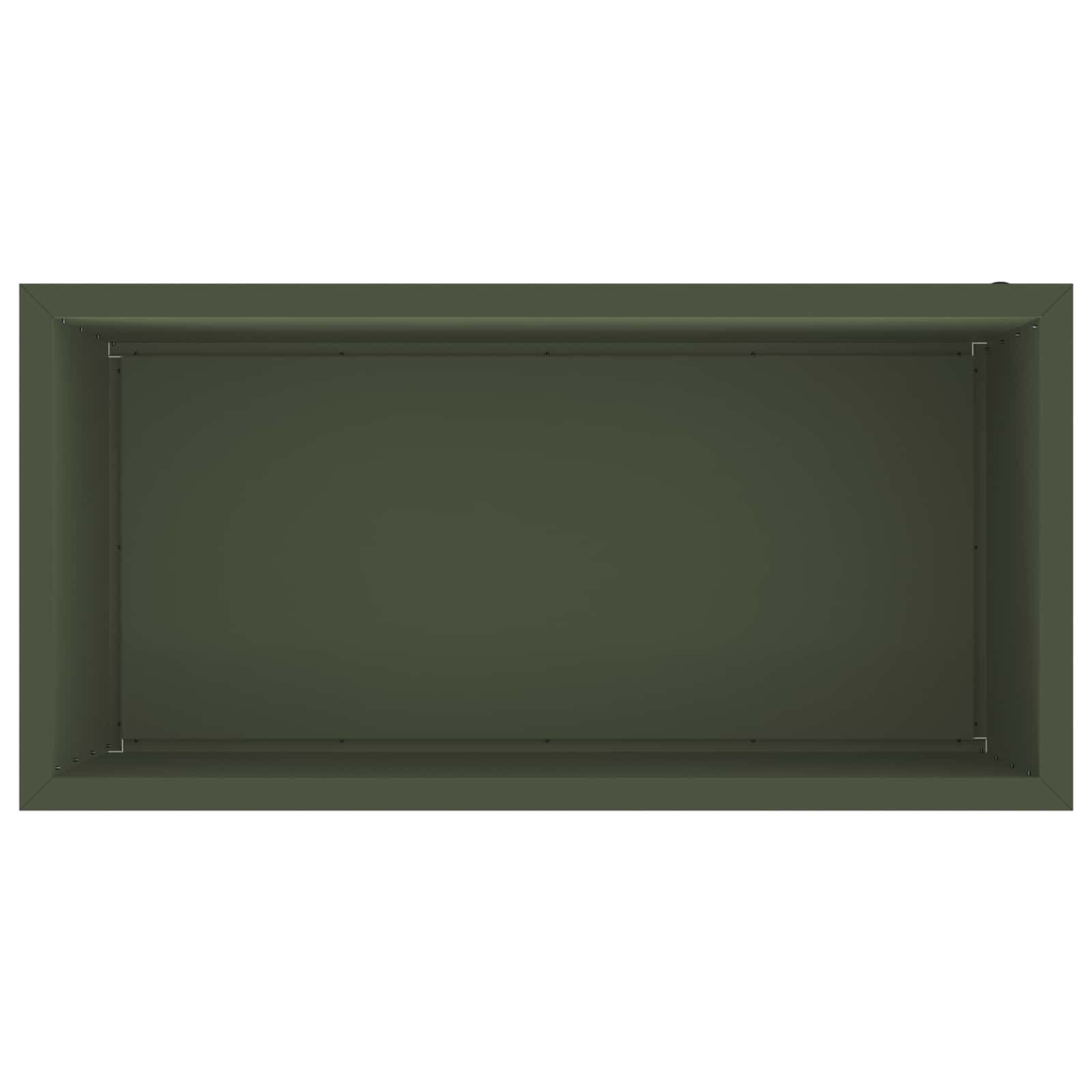 Fioriera da giardino con LED Verde Oliva 50 x 100 x 48 cm