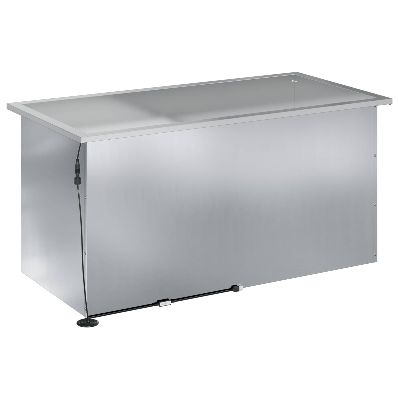 Fioriera da giardino con LED 2 pz Argento 50 x 100 x 48 cm