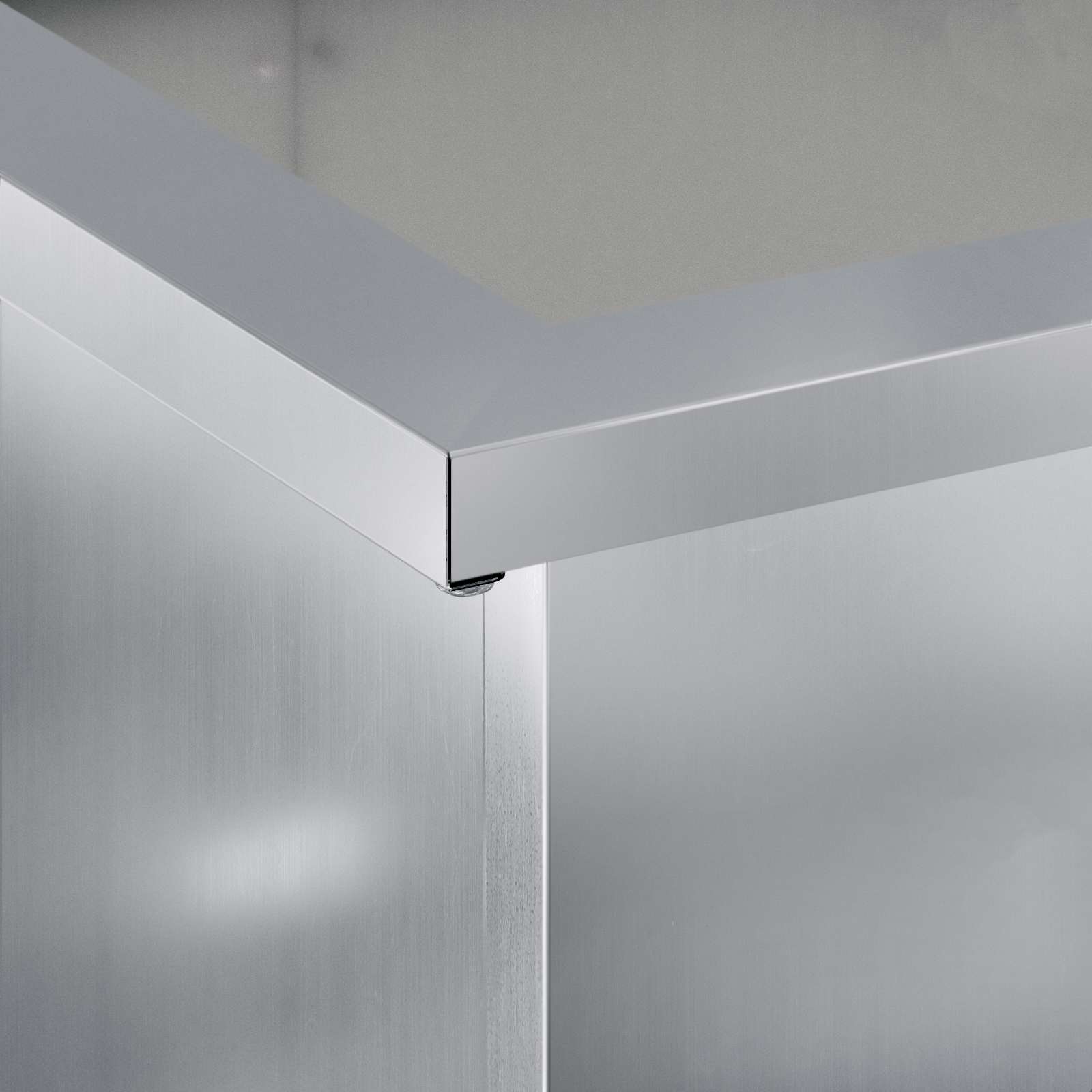 Fioriera da giardino con LED 2 pz Argento 50 x 100 x 48 cm