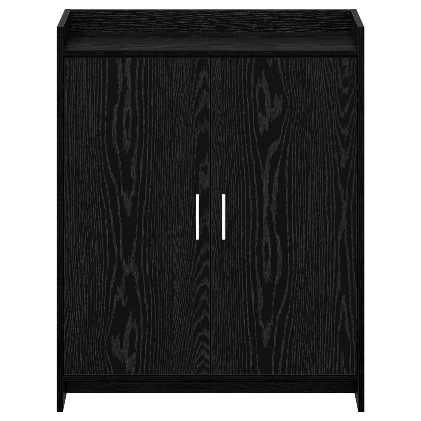 Mobile per scarpe con porta Rovere Nero 73,5 x 36 x 92 cm