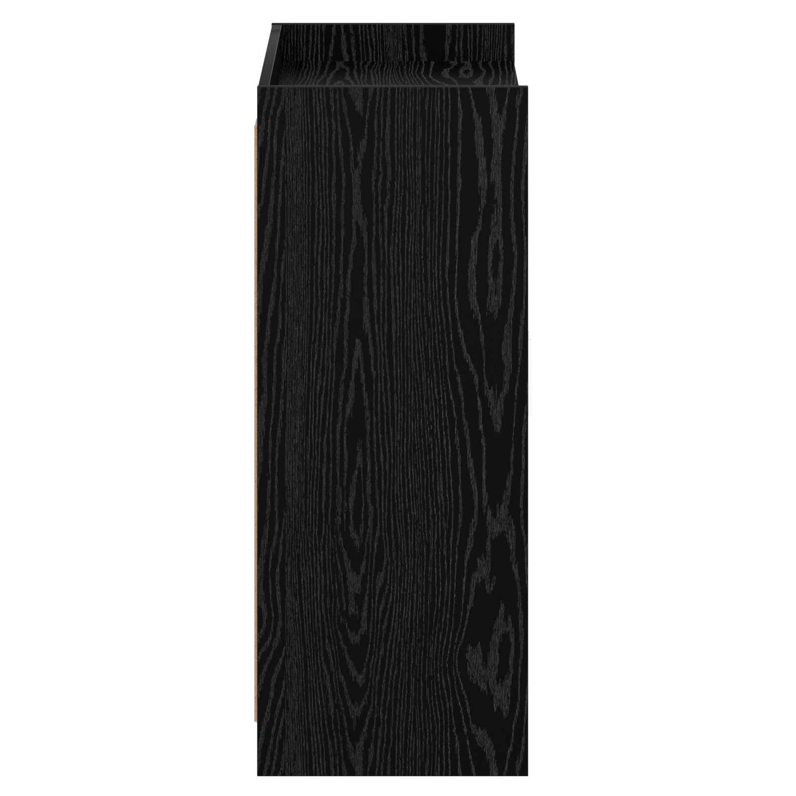 Mobile per scarpe con porta Rovere Nero 73,5 x 36 x 92 cm