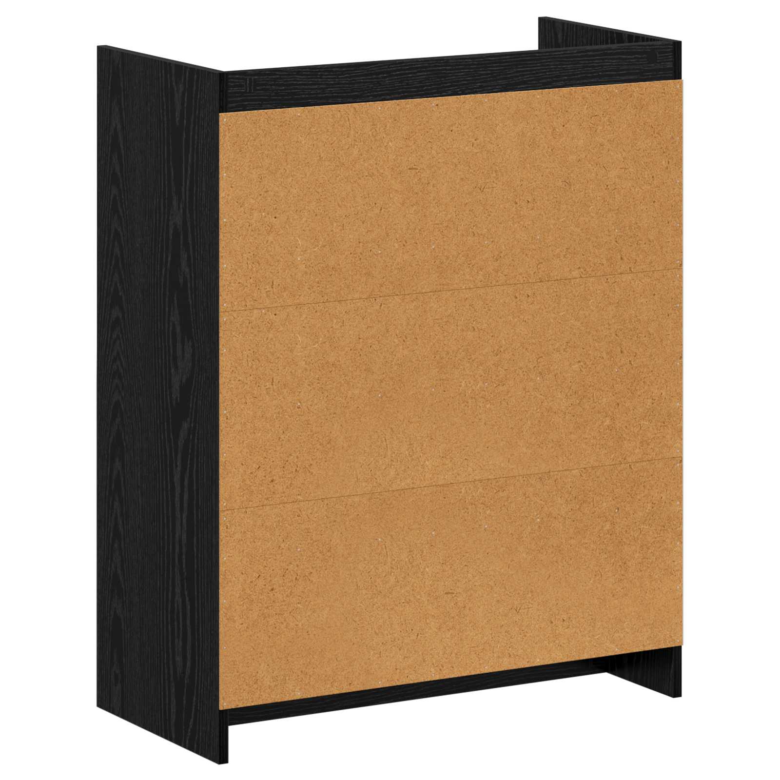 Mobile per scarpe con porta Rovere Nero 73,5 x 36 x 92 cm