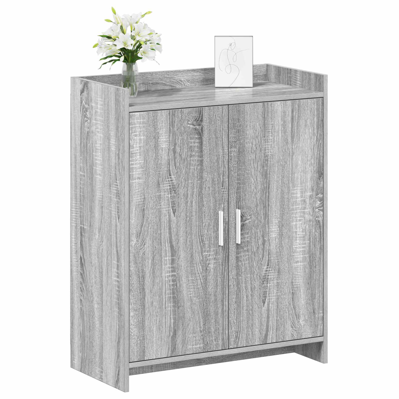 Mobile per scarpe con porta Sonoma grigio 73,5 x 36 x 92 cm