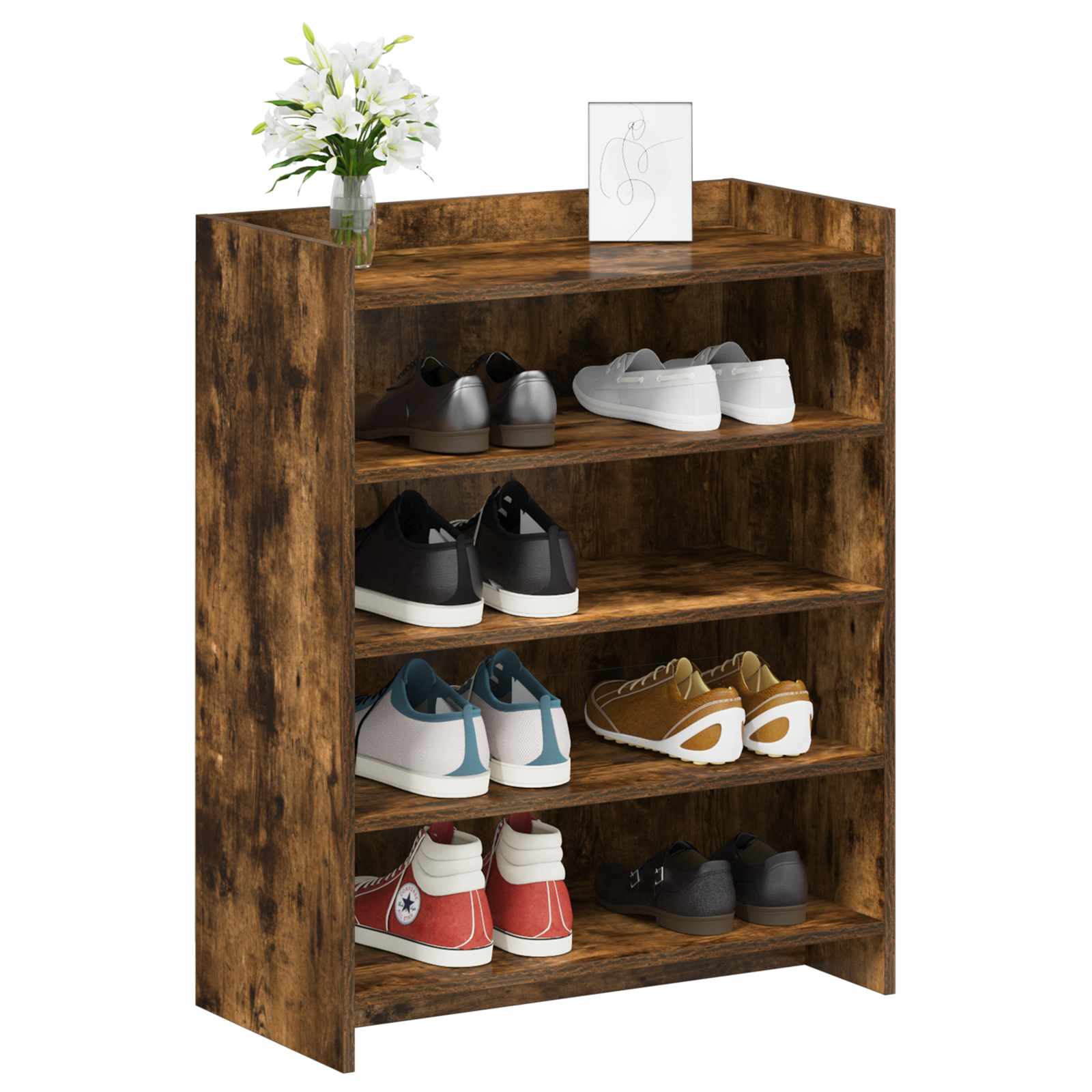 Mobile per scarpe Rovere Fumo 73,5 x 36 x 92 cm