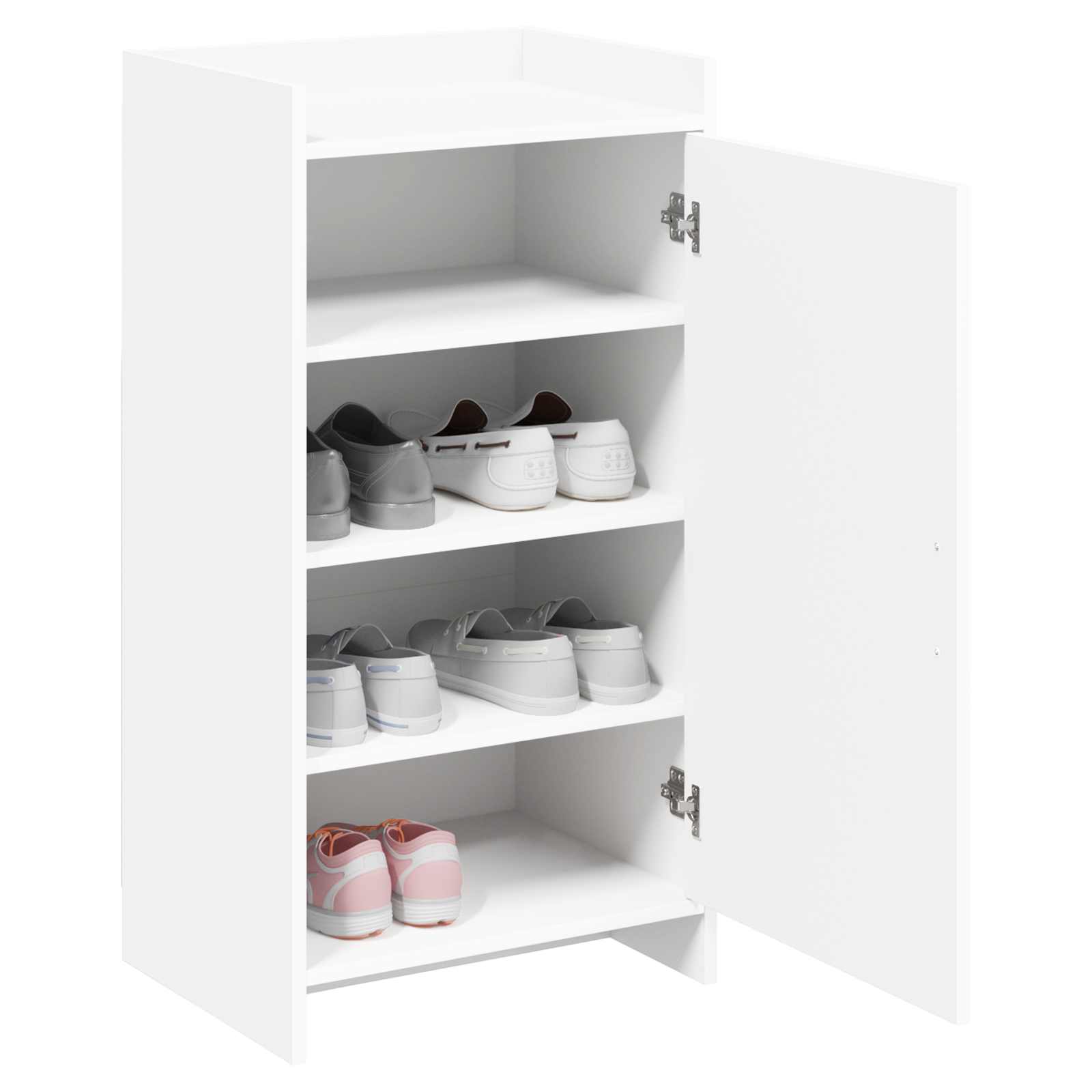 Mobile per scarpe Bianco 48 x 36 x 92 cm Legno ingegnerizzato