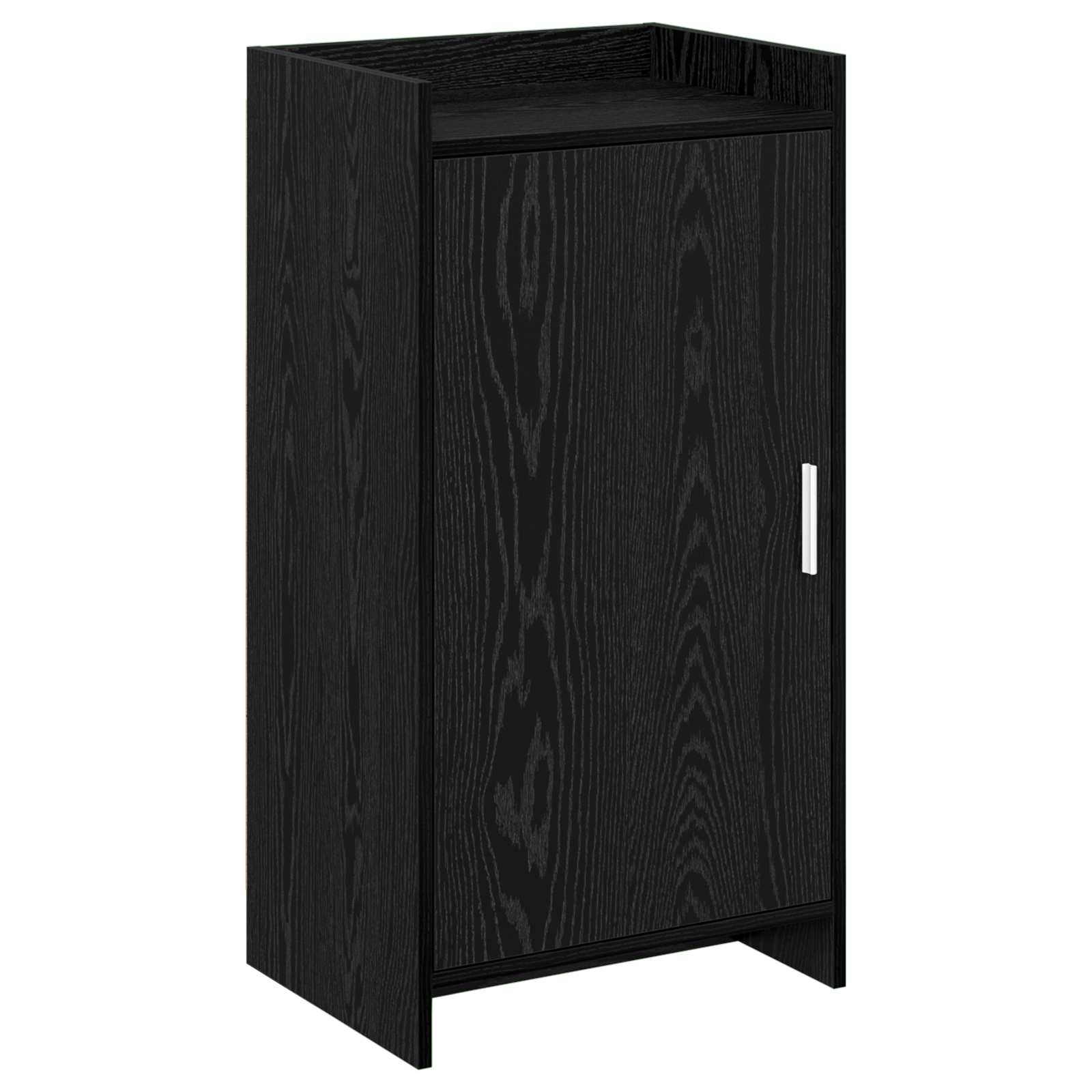 Mobile per scarpe con archiviazione Rovere Nero 48 x 36 x 92 cm