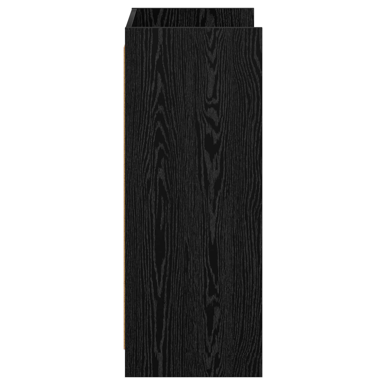 Mobile per scarpe con archiviazione Rovere Nero 48 x 36 x 92 cm