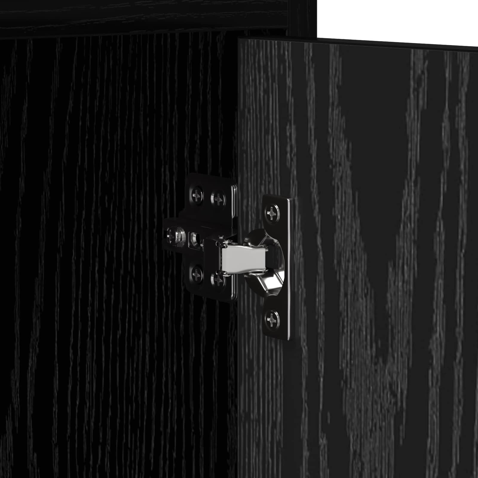 Mobile per scarpe con archiviazione Rovere Nero 48 x 36 x 92 cm