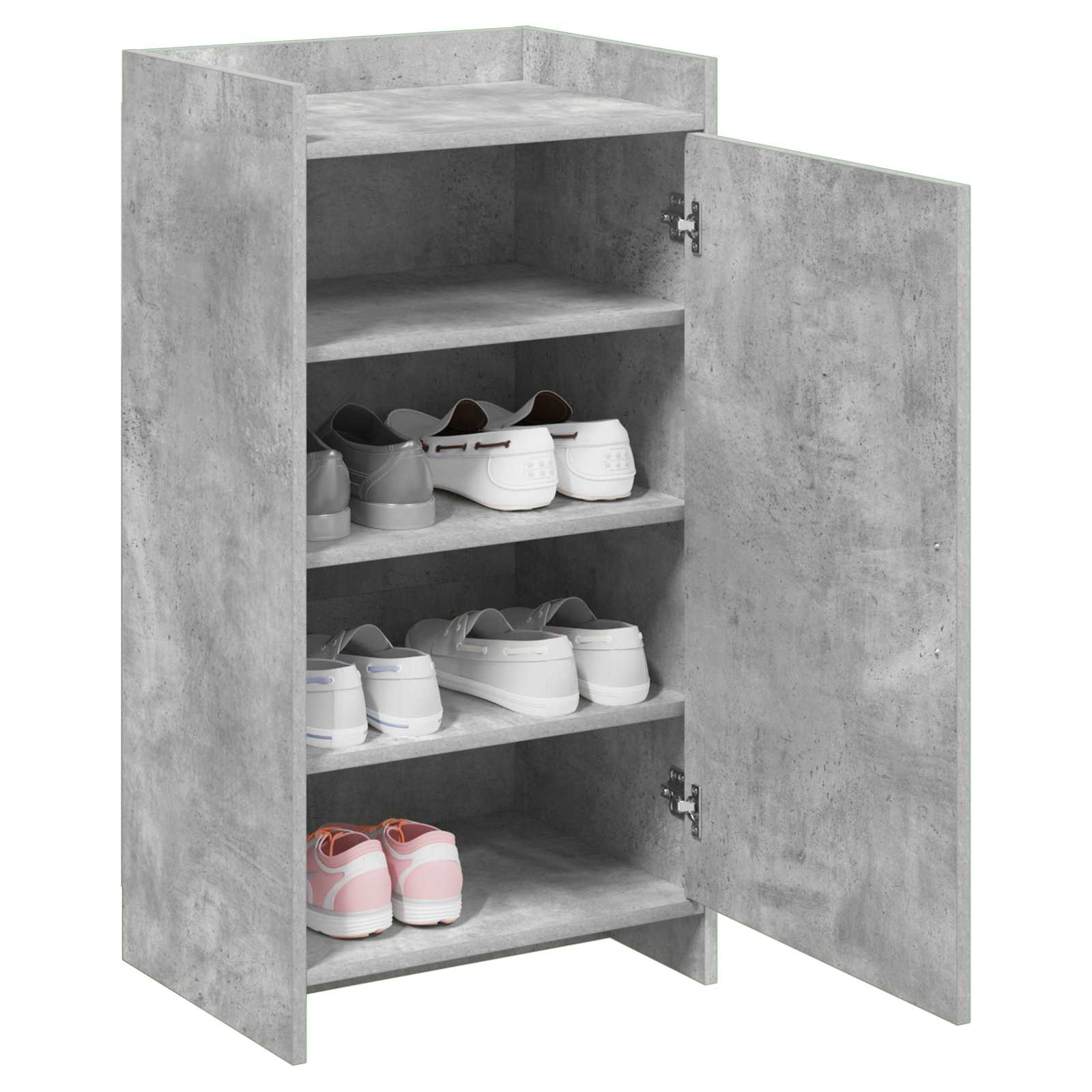 Mobile per scarpe con porta Grigio Cemento 48 x 36 x 92 cm