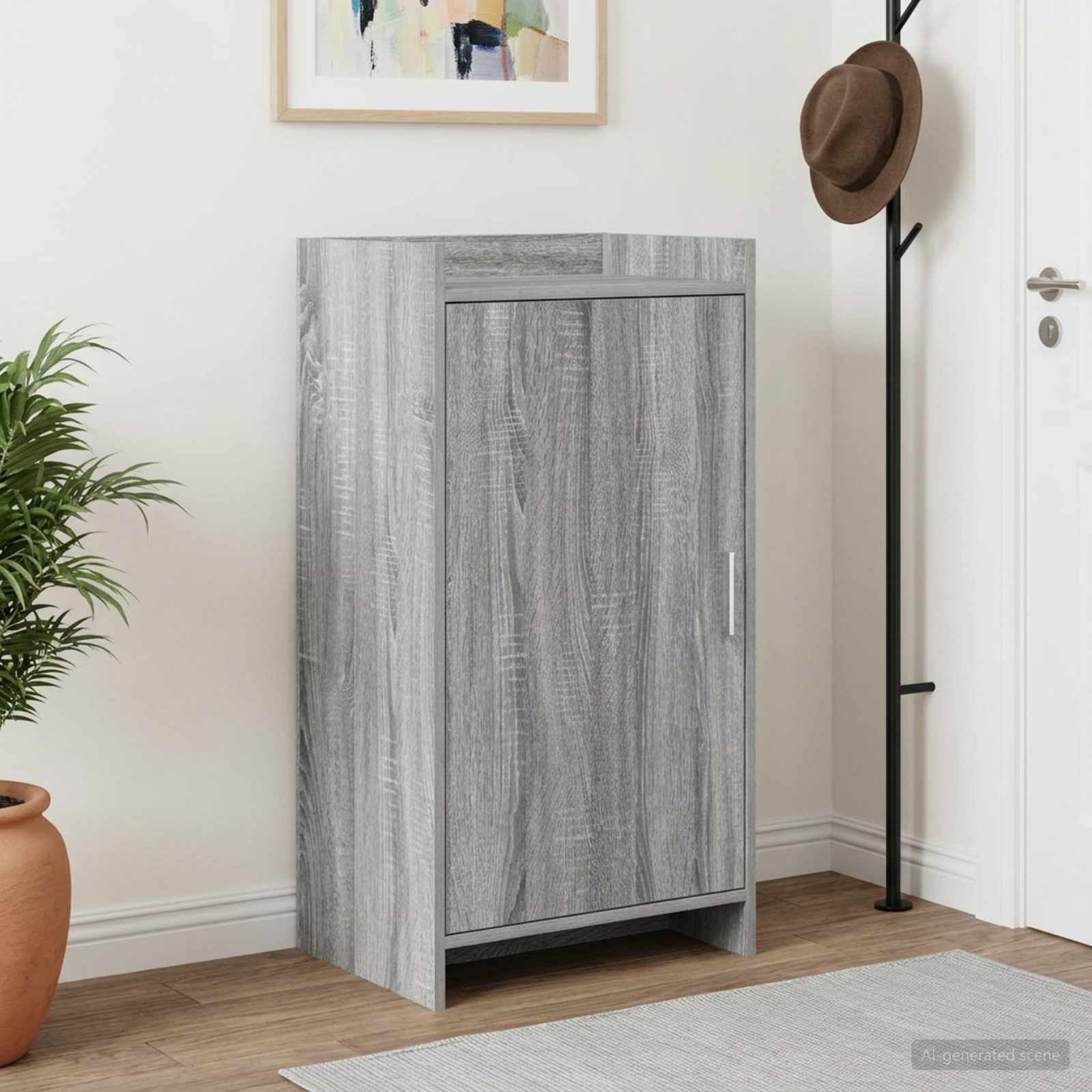 Mobile per scarpe con porta Sonoma grigio 48 x 36 x 92 cm