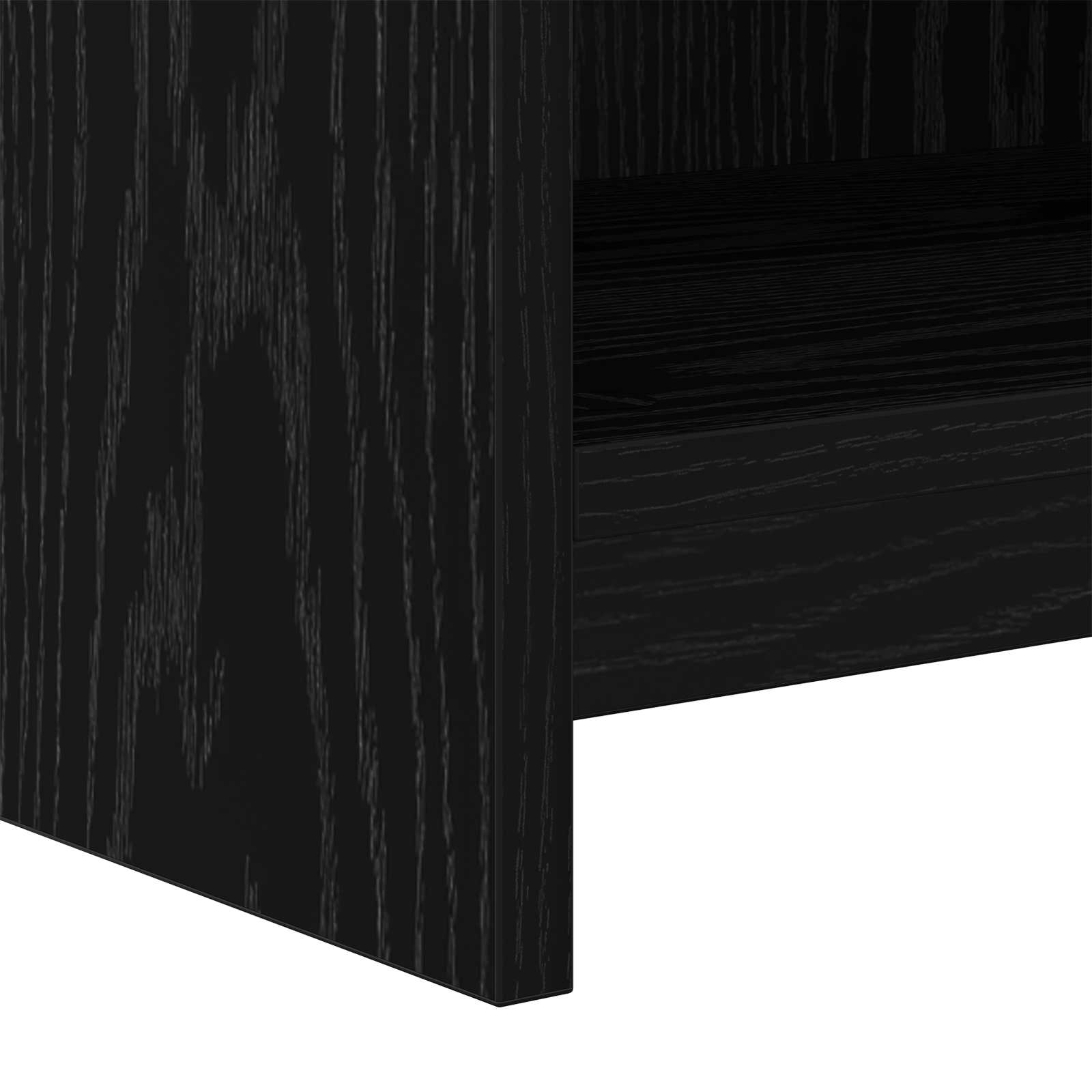 Mobile per scarpe con archiviazione Rovere Nero 48 x 36 x 92 cm
