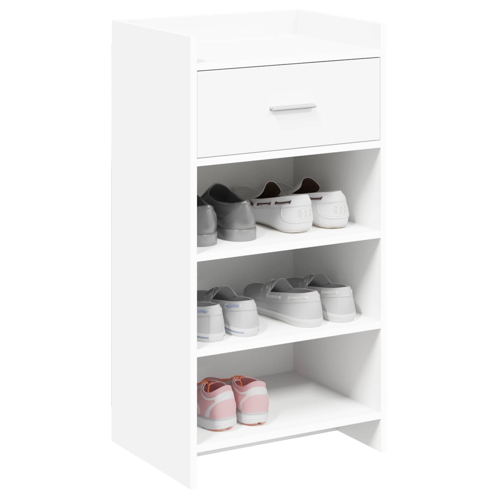 Mobile per scarpe Bianco 48 x 36 x 92 cm Legno ingegnerizzato