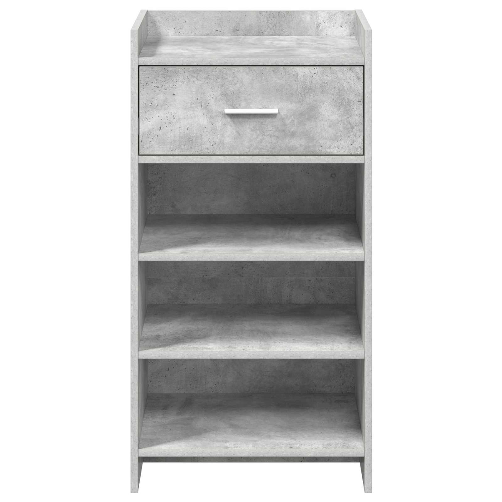Mobile per scarpe con cassetto Grigio Cemento 48 x 36 x 92 cm