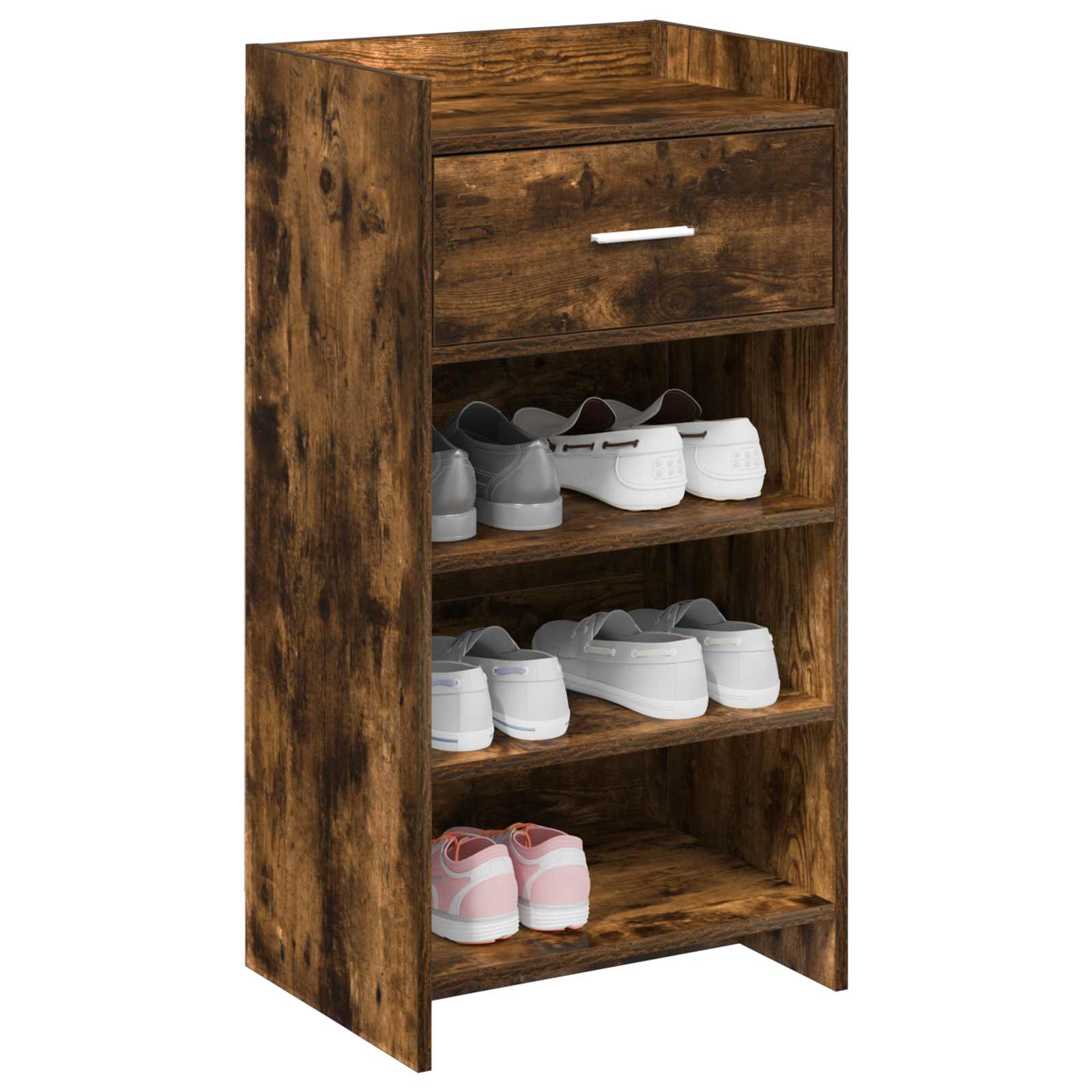 Mobile per scarpe con cassetto Rovere Fumo 48 x 36 x 92 cm