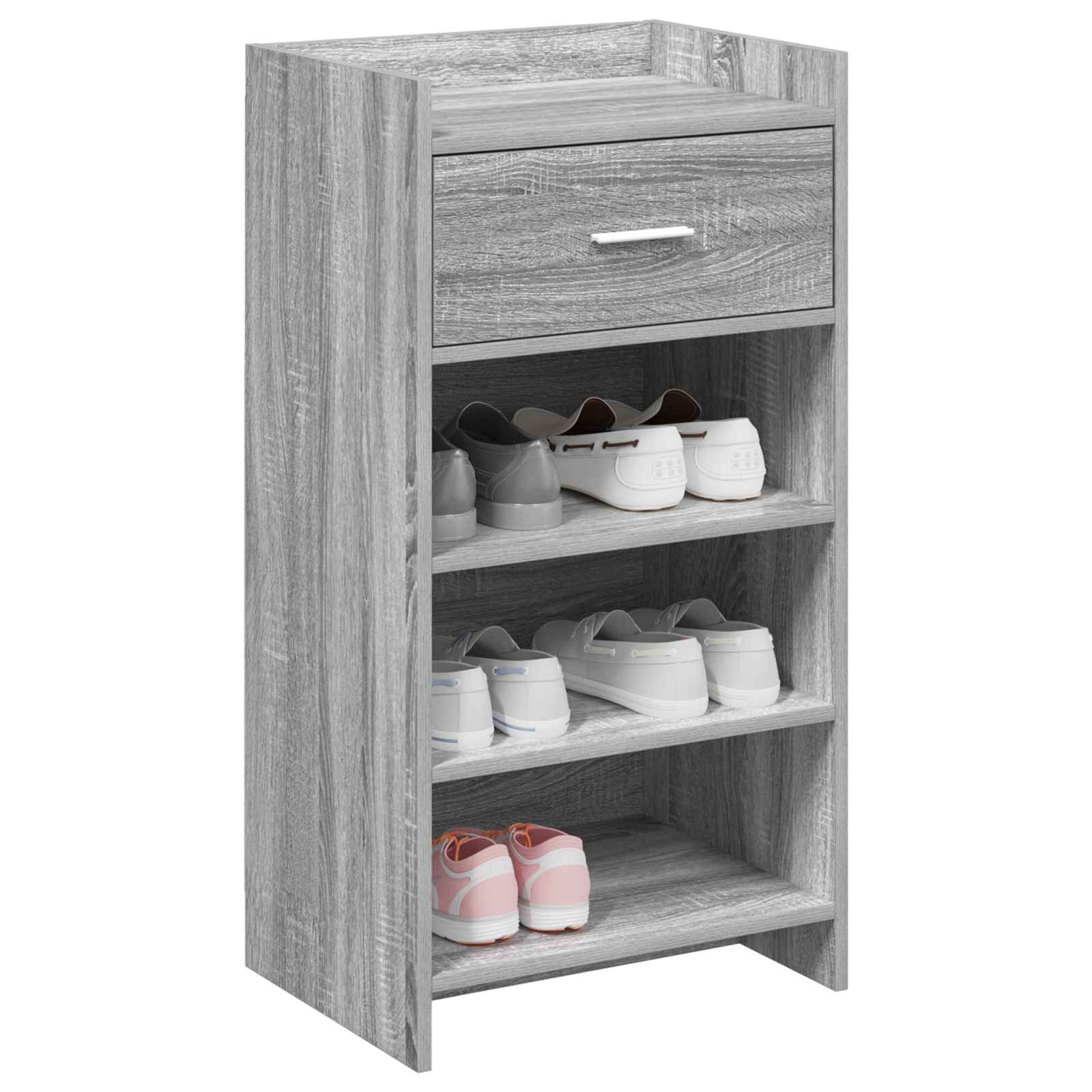 Mobile per scarpe con cassetto Sonoma grigio 48 x 36 x 92 cm