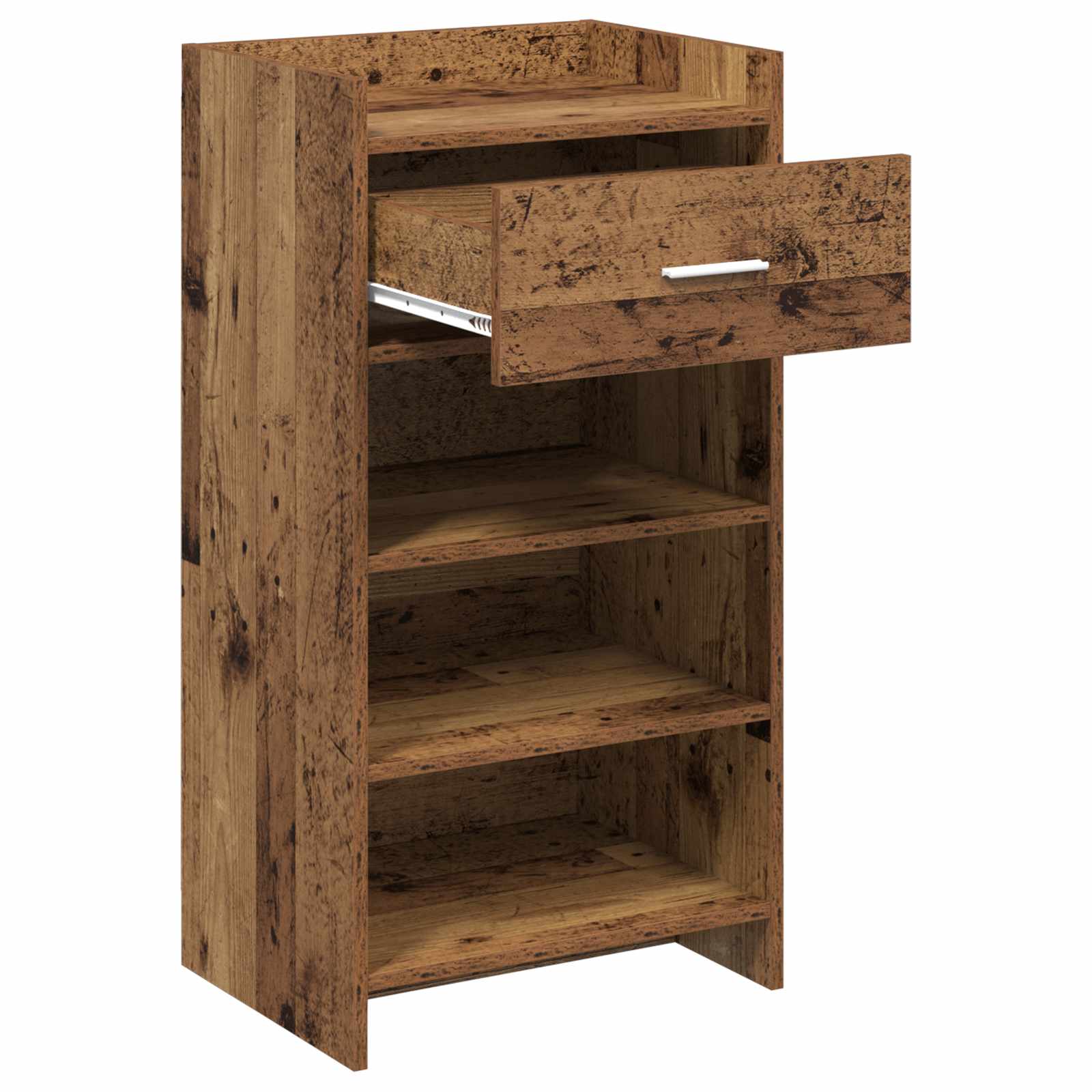 Mobile per scarpe con cassetto Legno antico 48 x 36 x 92 cm
