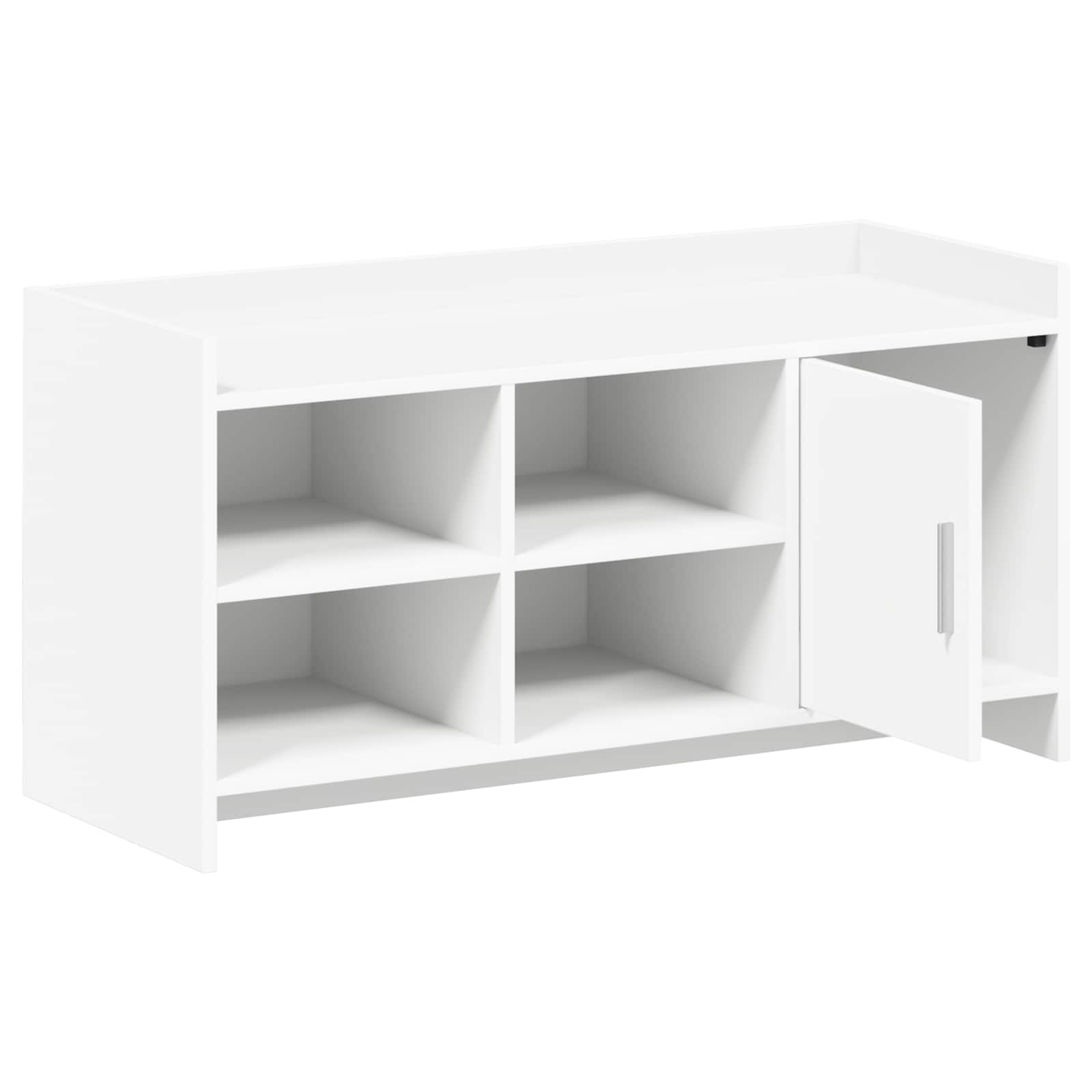 Mobile per scarpe con archiviazione Bianco 100 x 39,5 x 51 cm
