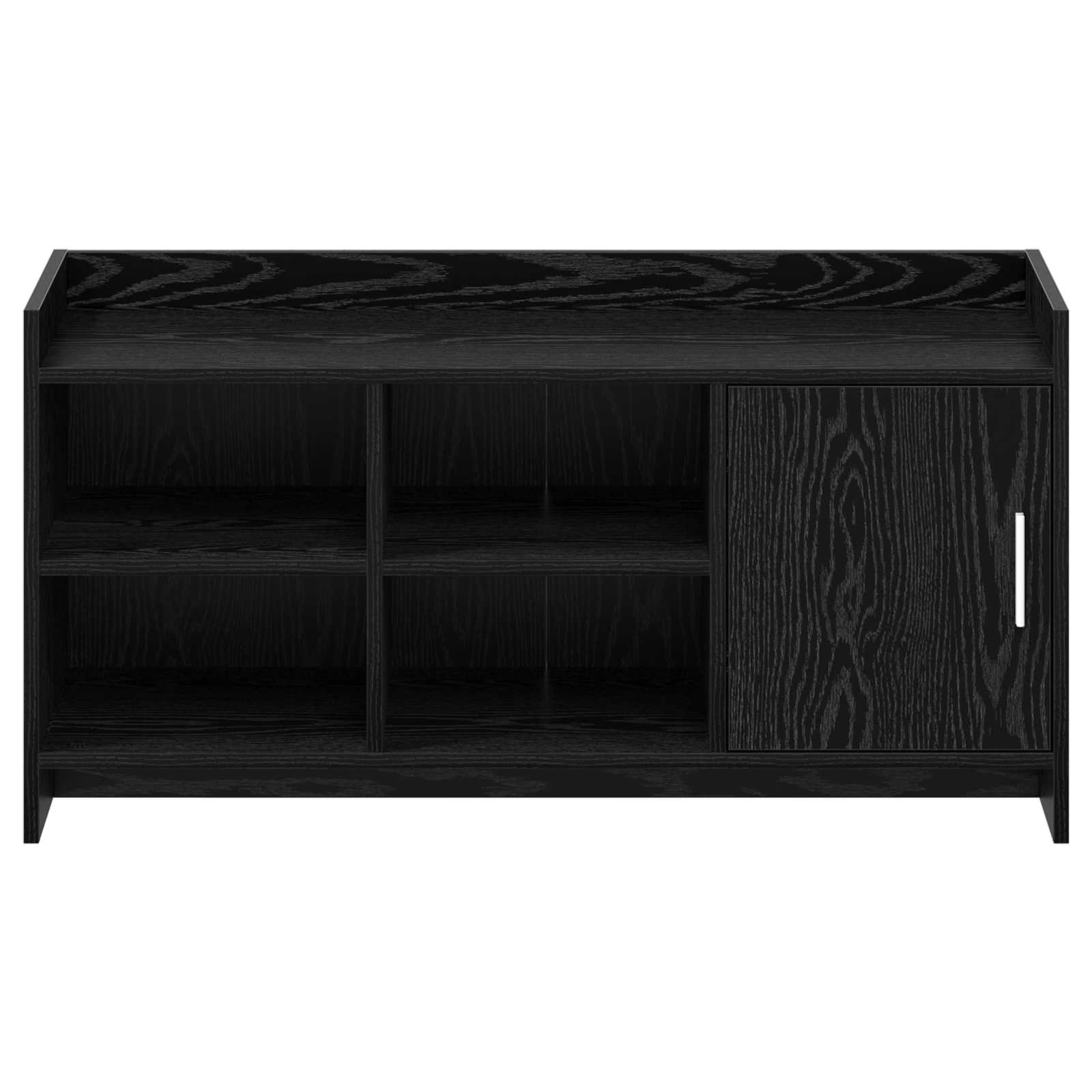 Mobile per scarpe con porta Rovere Nero 100 x 39,5 x 51 cm