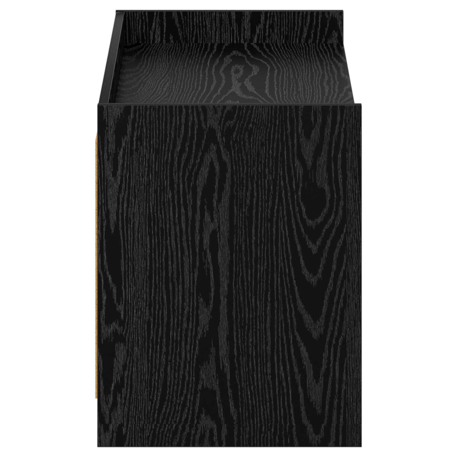 Mobile per scarpe con porta Rovere Nero 100 x 39,5 x 51 cm