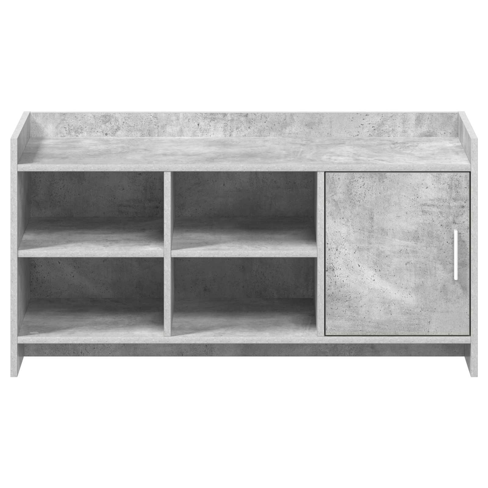 Mobile per scarpe con porta Grigio Cemento 100 x 39,5 x 51 cm