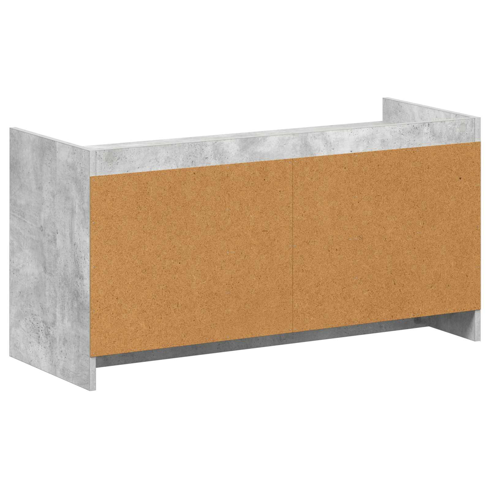 Mobile per scarpe con porta Grigio Cemento 100 x 39,5 x 51 cm