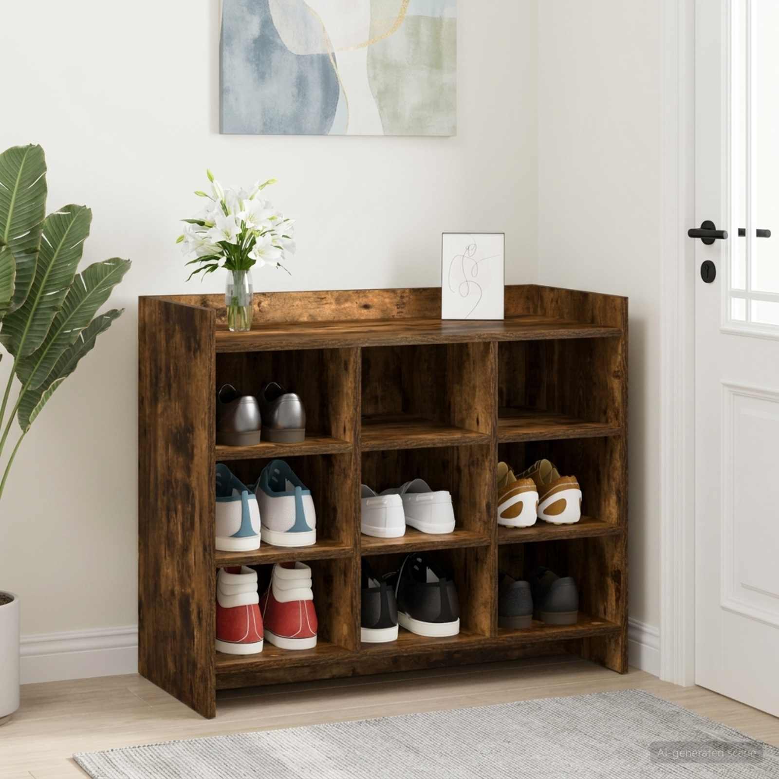 Mobile per scarpe Rovere Fumo 85 x 39,5 x 70 cm