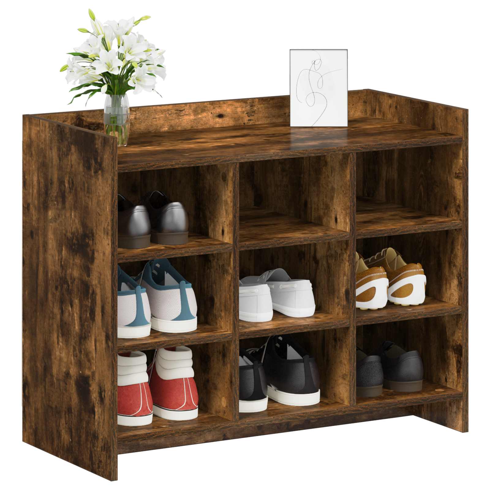 Mobile per scarpe Rovere Fumo 85 x 39,5 x 70 cm