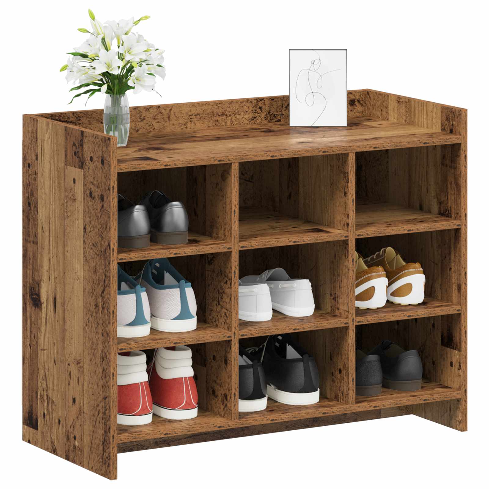 Mobile per scarpe Legno antico 85 x 39,5 x 70 cm