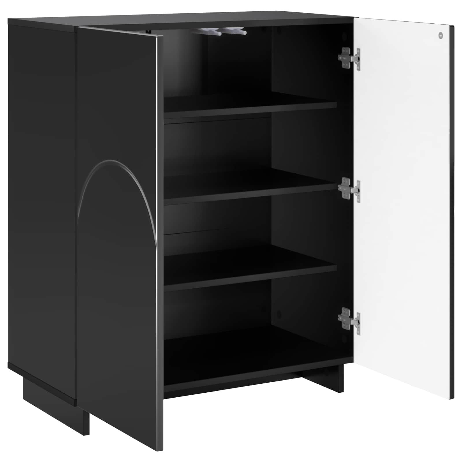 Scarpiera 73 x 38 x 87,5 cm Legno ingegnerizzato Nero
