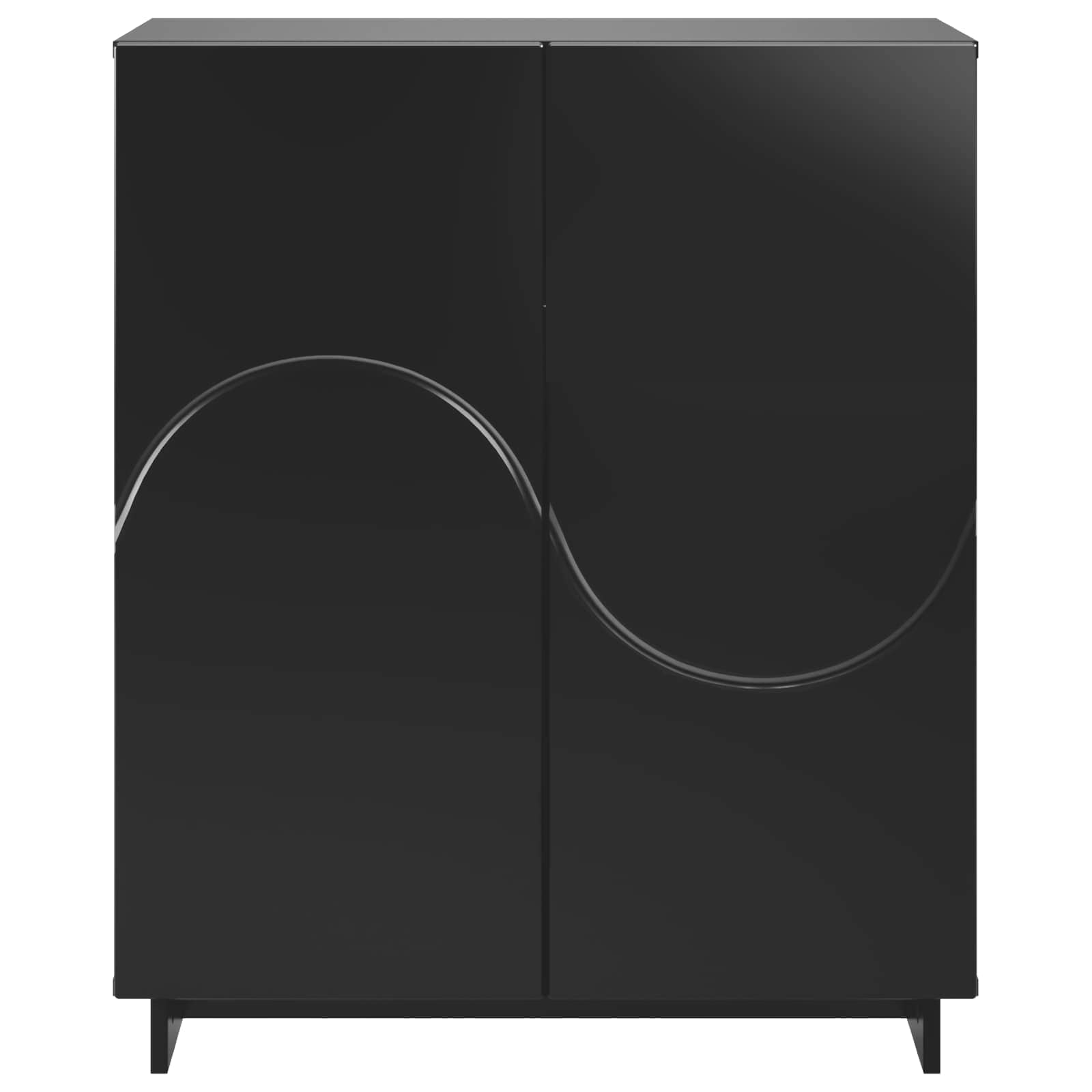 Scarpiera 73 x 38 x 87,5 cm Legno ingegnerizzato Nero