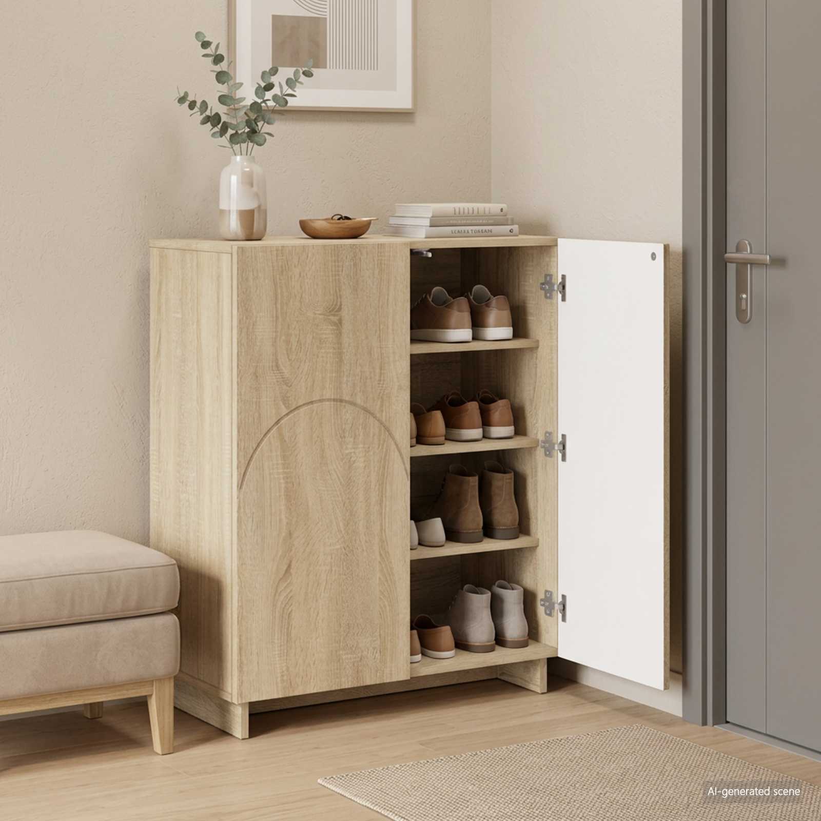 Scarpiera 73 x 38 x 87,5 cm Legno ingegnerizzato Rovere Sonoma