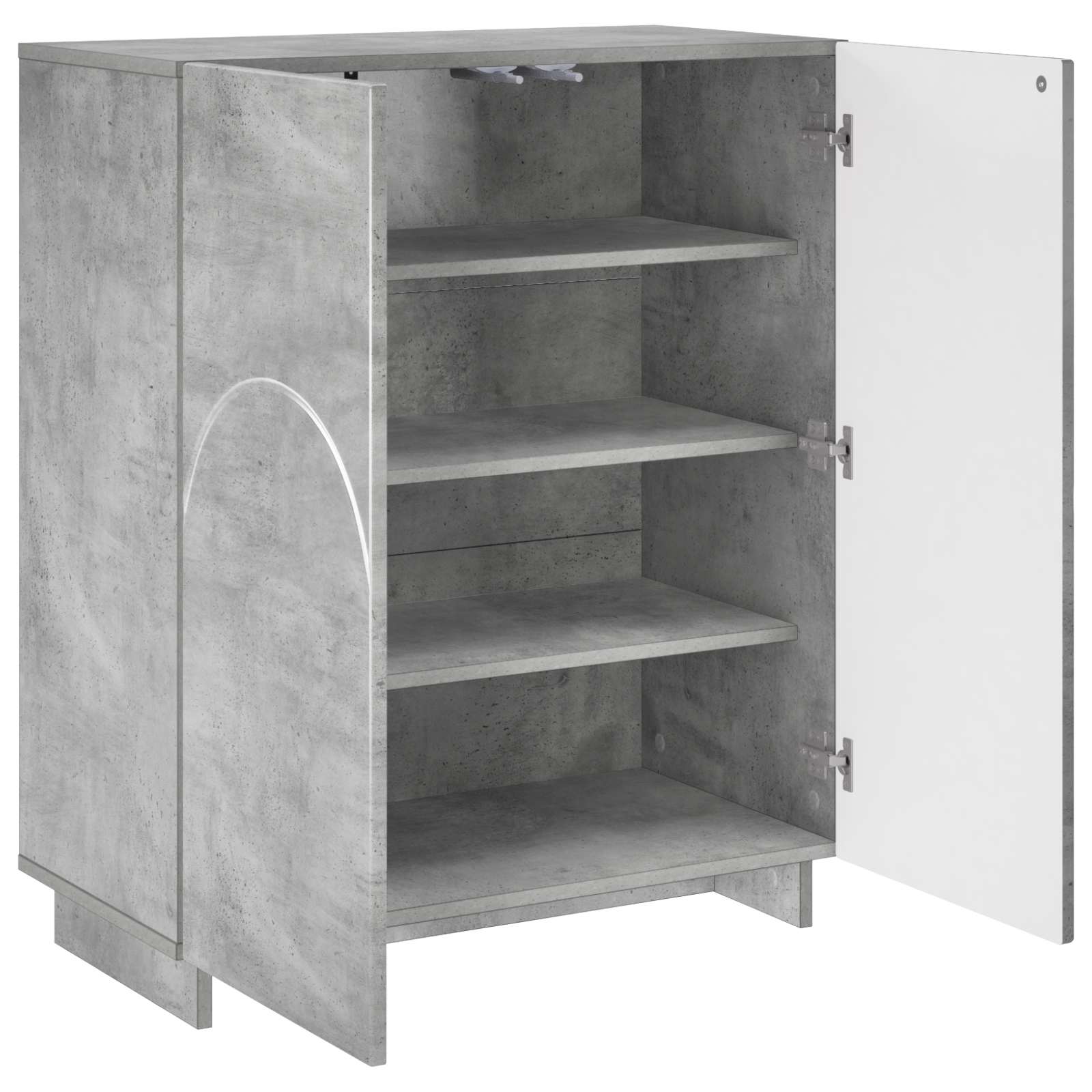 Scarpiera 73 x 38 x 87,5 cm Legno ingegnerizzato Grigio Cemento