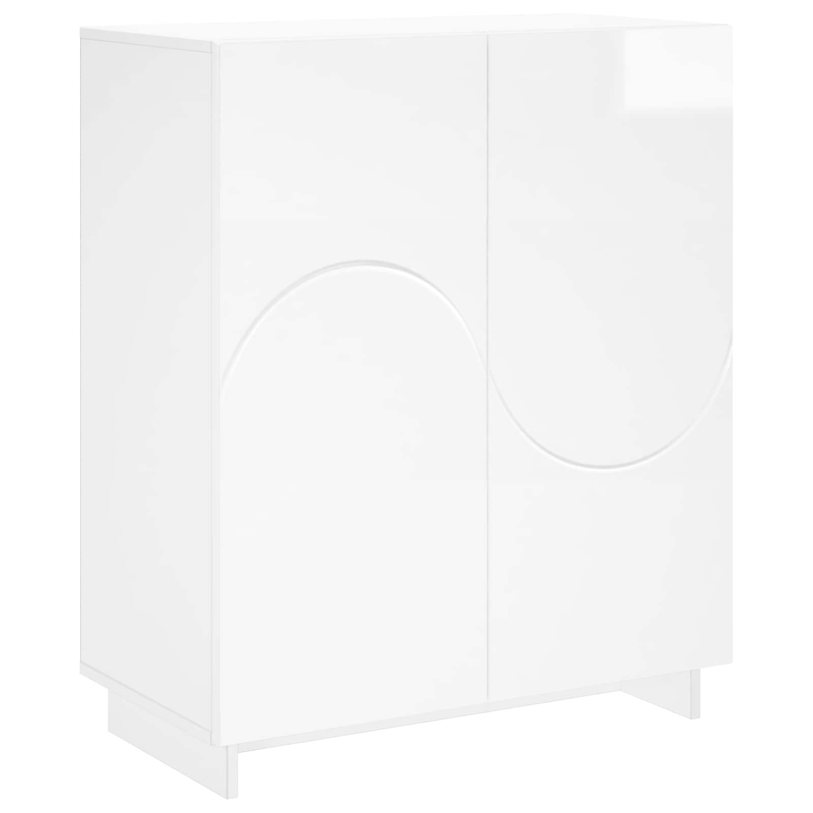 Scarpiera 73 x 38 x 87,5 cm Legno ingegnerizzato Bianco Lucido
