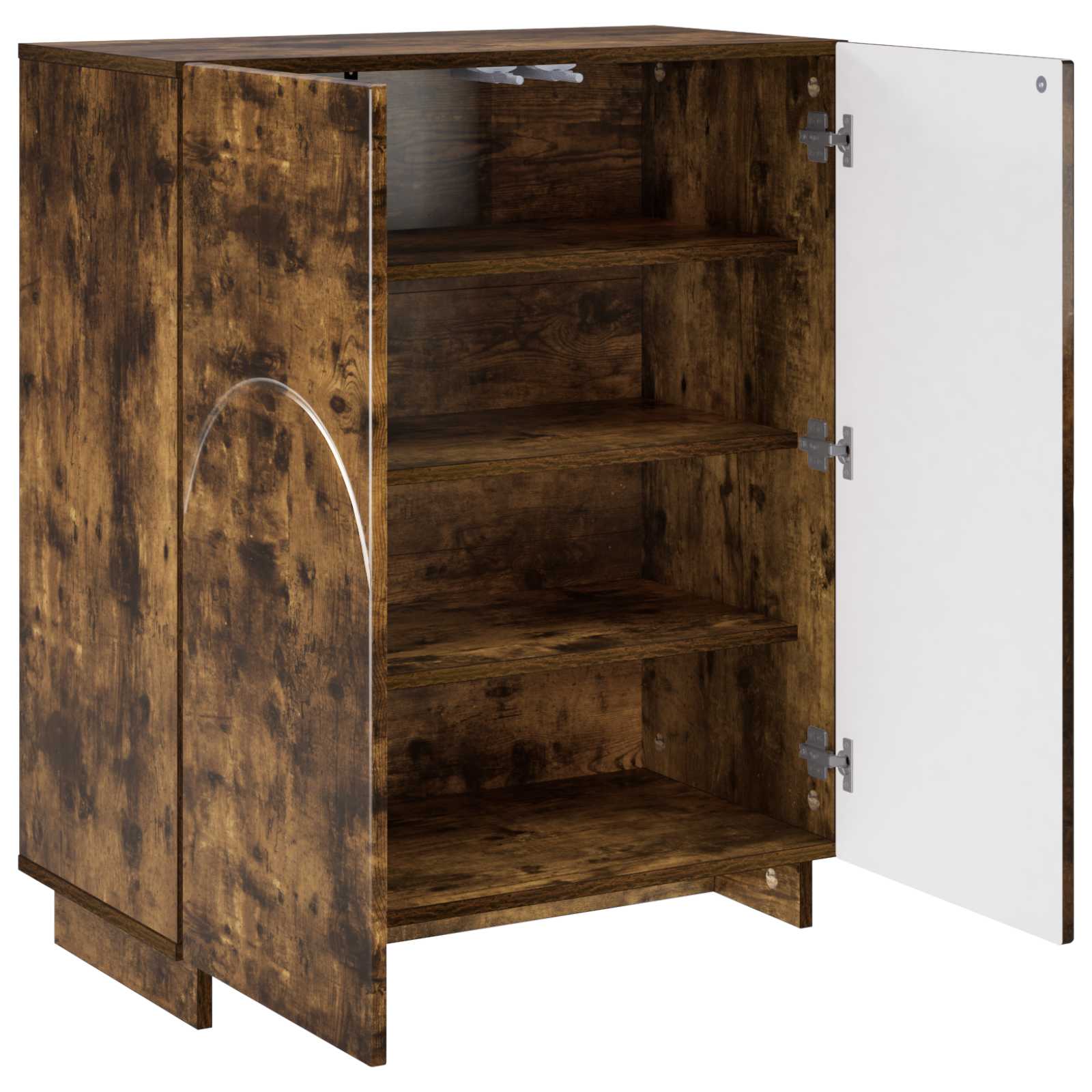 Scarpiera 73 x 38 x 87,5 cm Legno ingegnerizzato Rovere Fumo