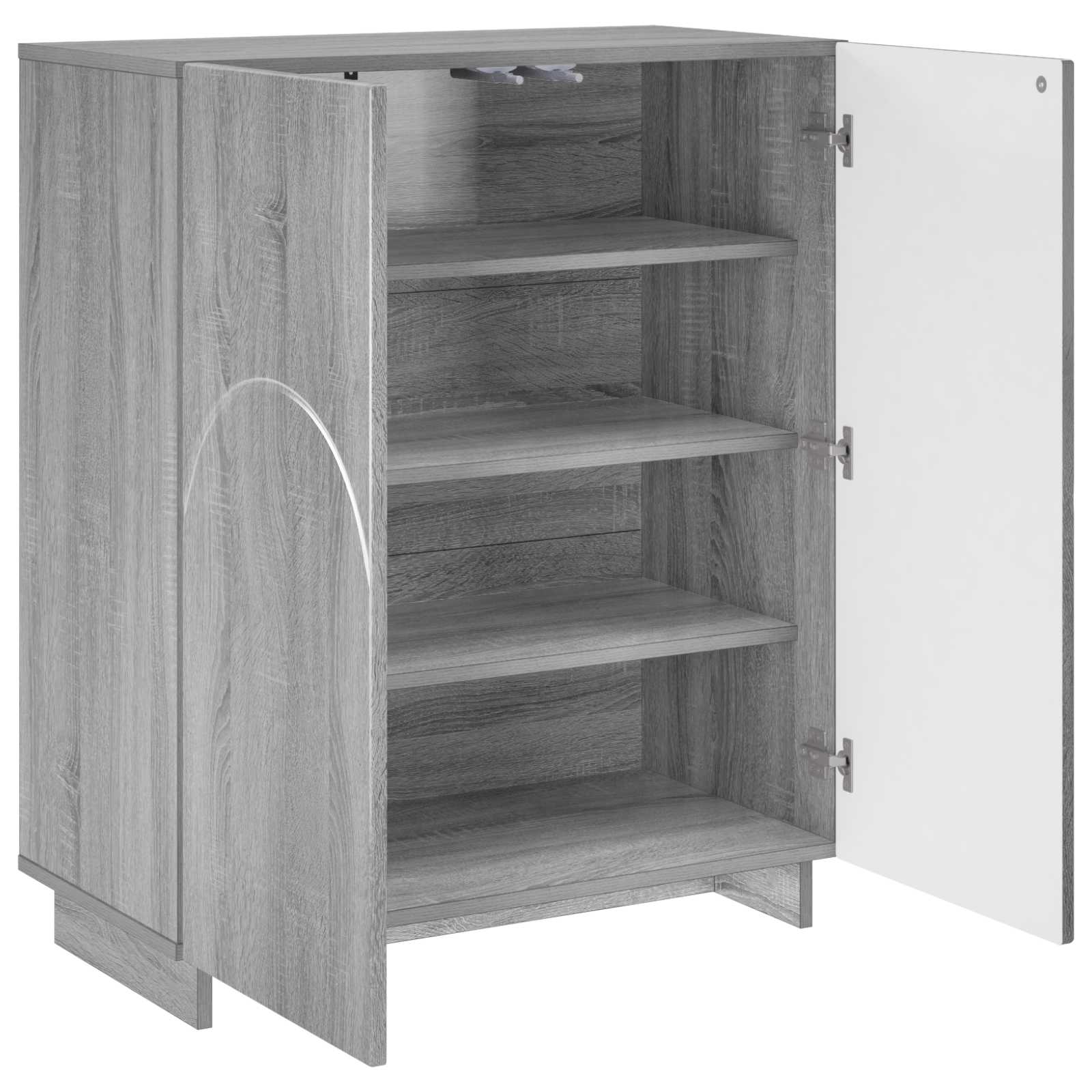 Scarpiera 73 x 38 x 87,5 cm Legno ingegnerizzato Sonoma grigio