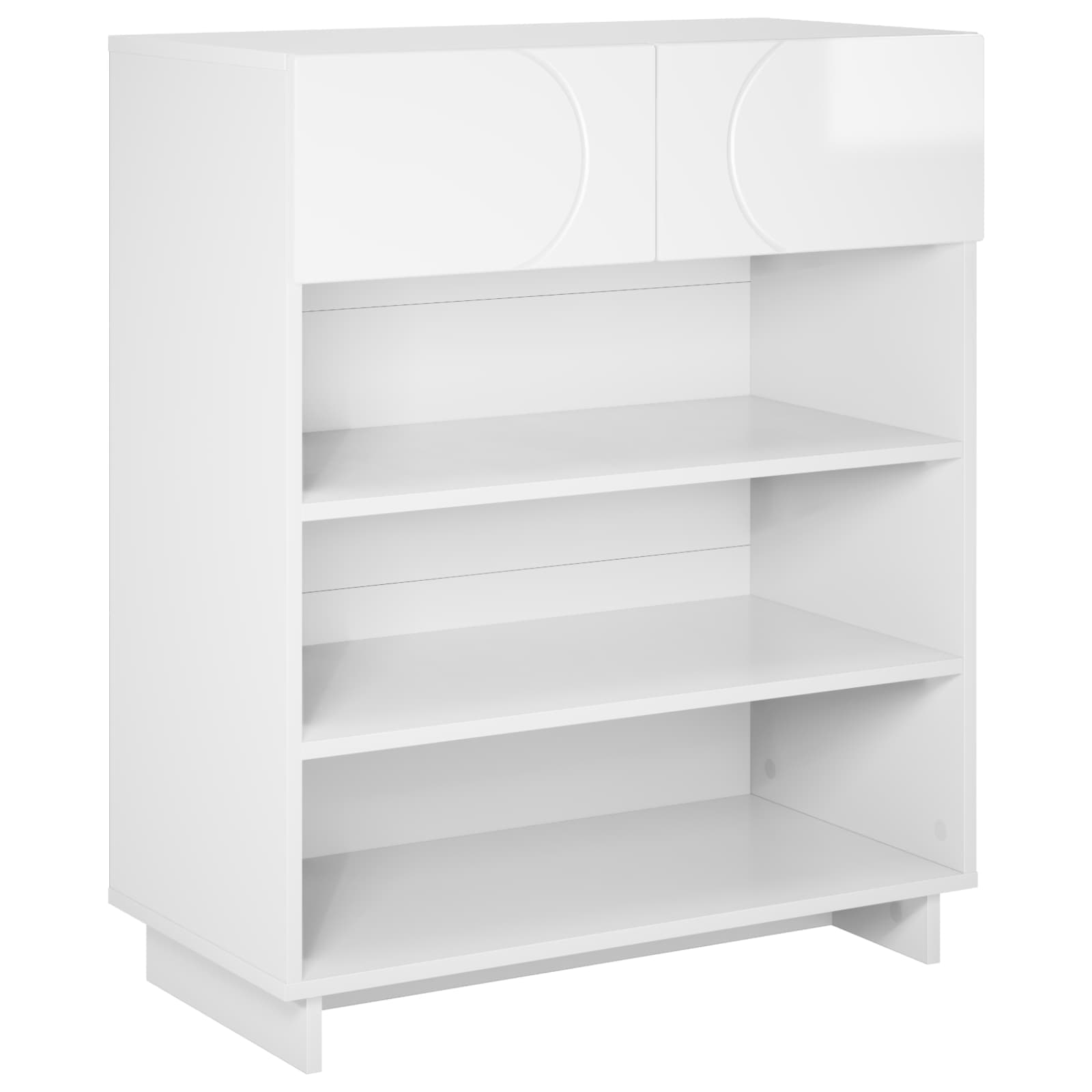 Scarpiera 73 x 38 x 87,5 cm Legno ingegnerizzato Bianco Lucido