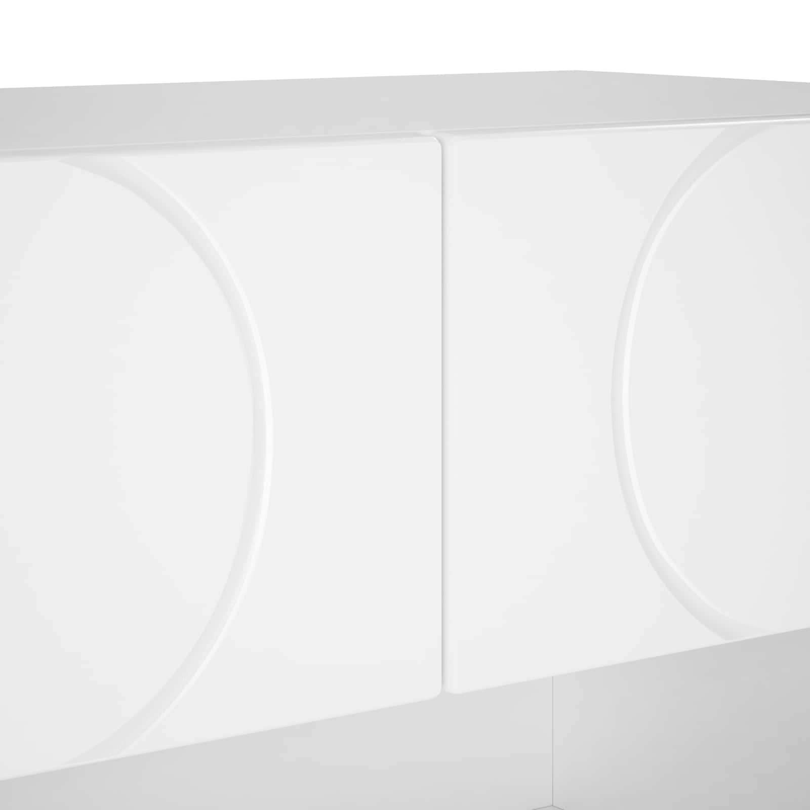 Scarpiera 73 x 38 x 87,5 cm Legno ingegnerizzato Bianco Lucido