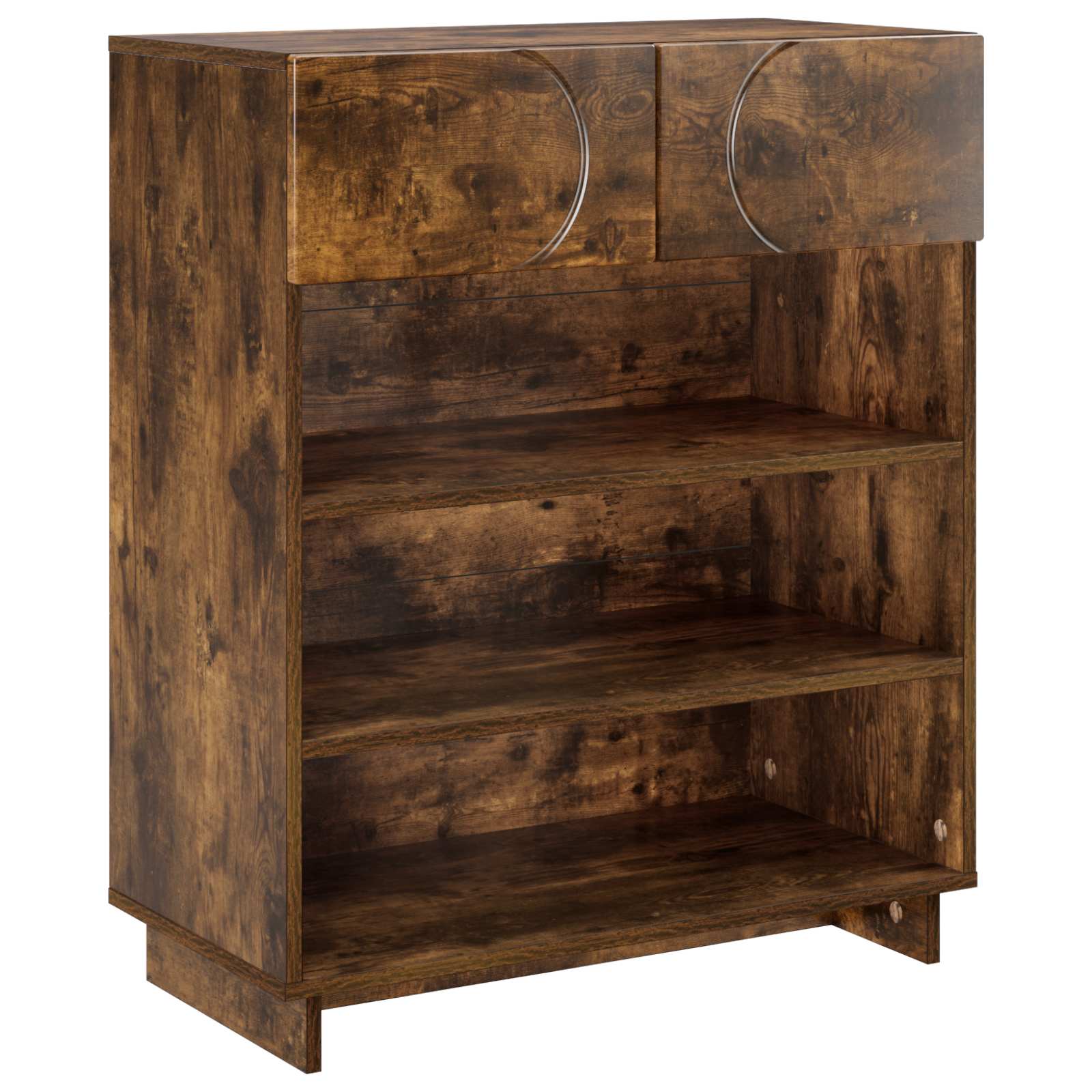 Scarpiera 73 x 38 x 87,5 cm Legno ingegnerizzato Rovere Fumo