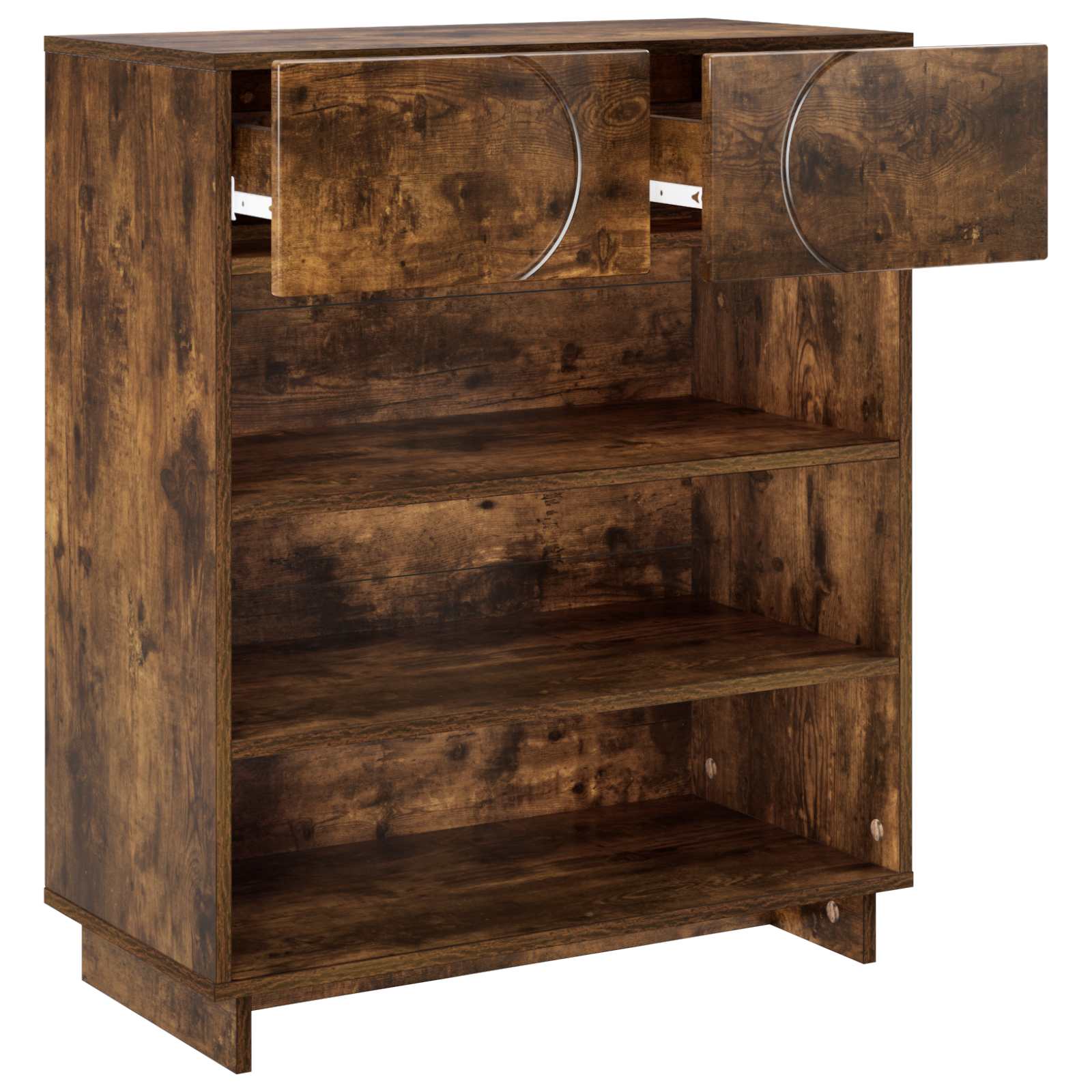 Scarpiera 73 x 38 x 87,5 cm Legno ingegnerizzato Rovere Fumo