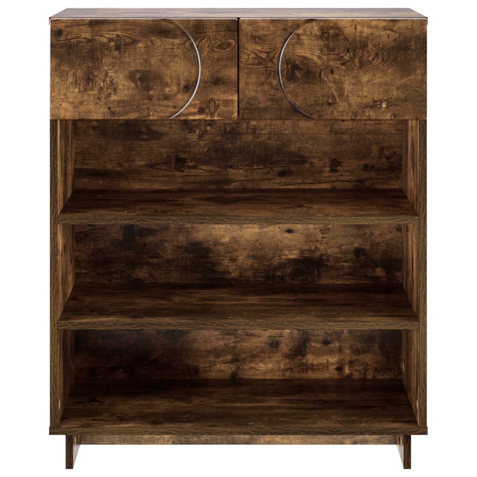 Scarpiera 73 x 38 x 87,5 cm Legno ingegnerizzato Rovere Fumo
