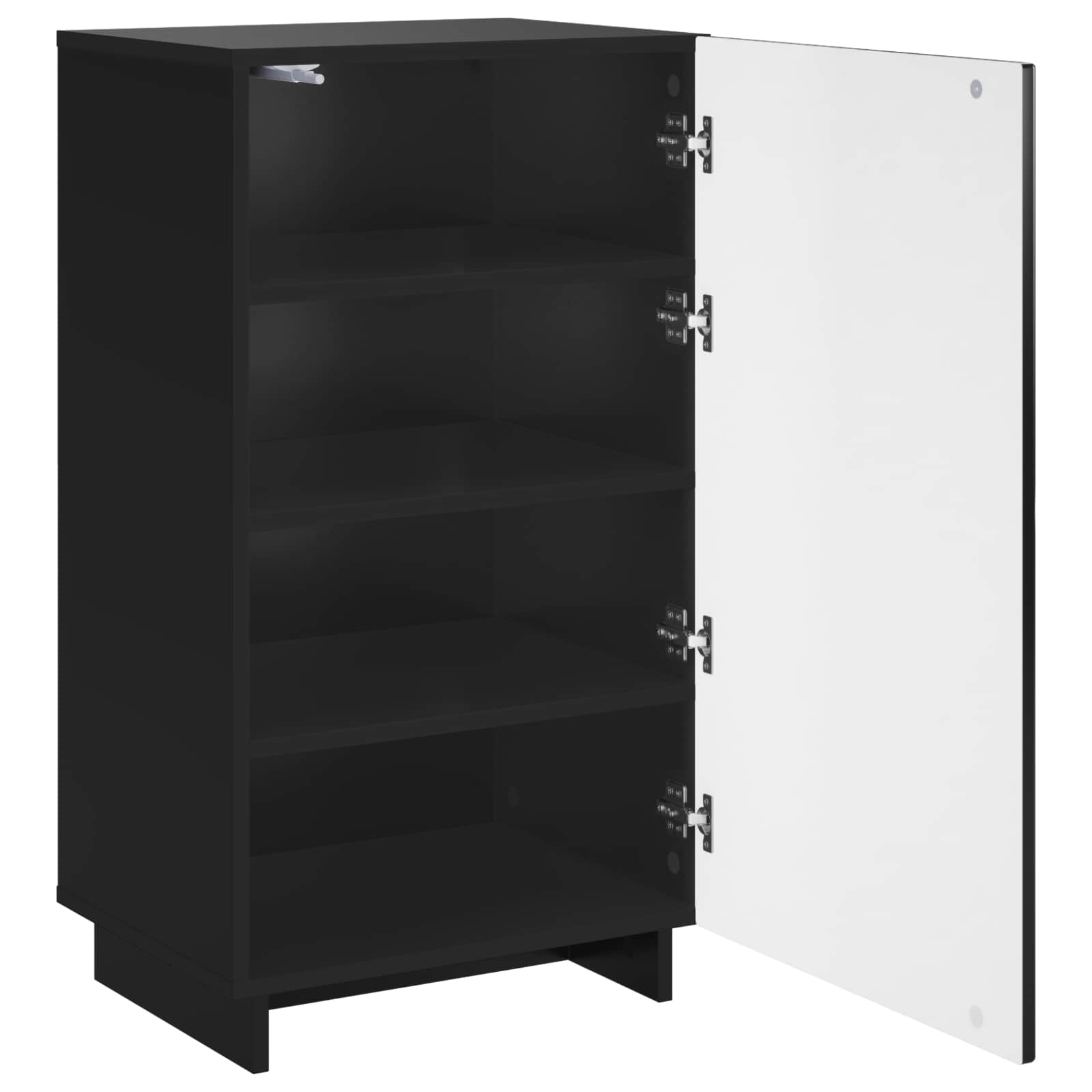 Scarpiera 48 x 38 x 87,5 cm Legno multistrato Nero