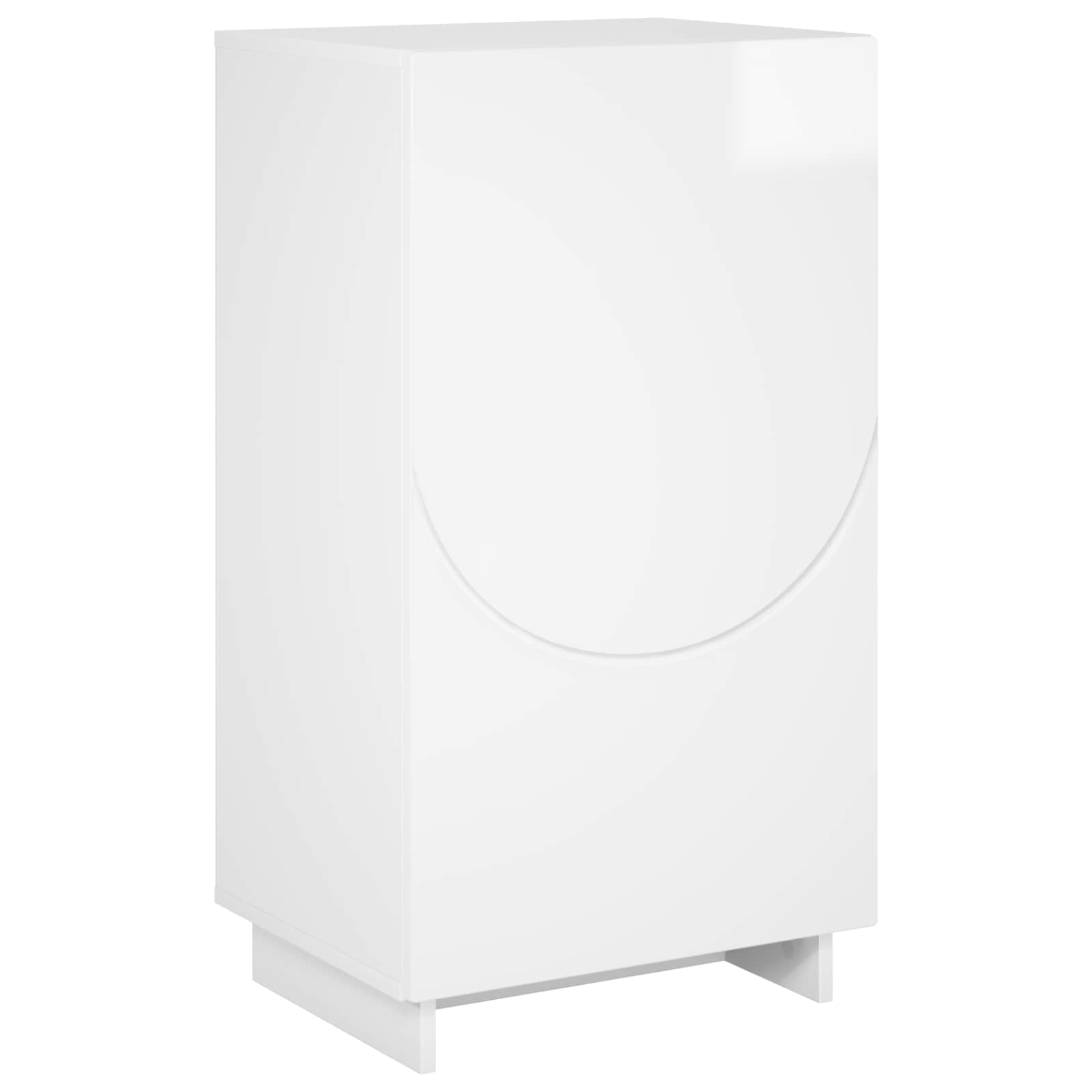 Scarpiera 48 x 38 x 87,5 cm Legno multistrato Bianco Lucido