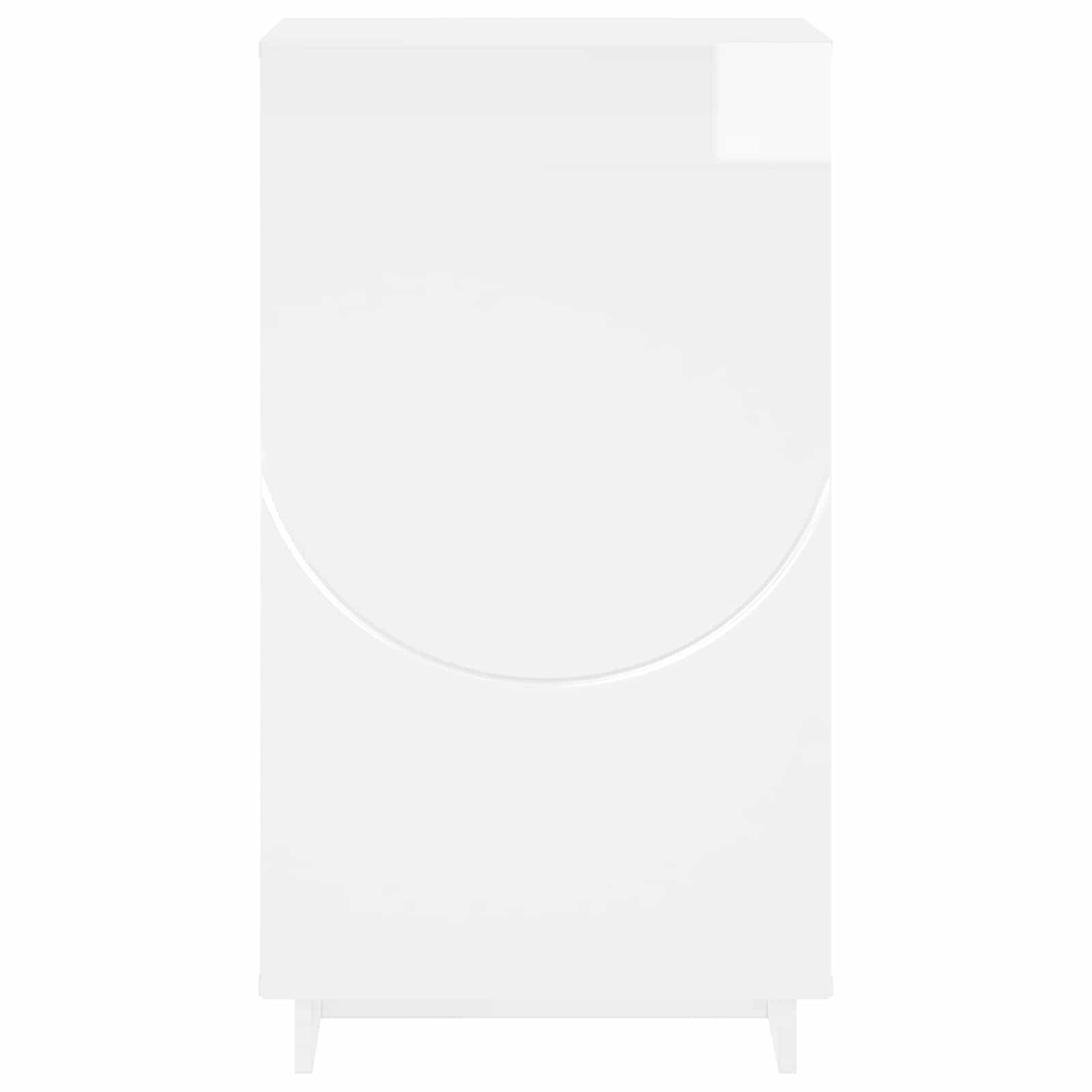 Scarpiera 48 x 38 x 87,5 cm Legno multistrato Bianco Lucido